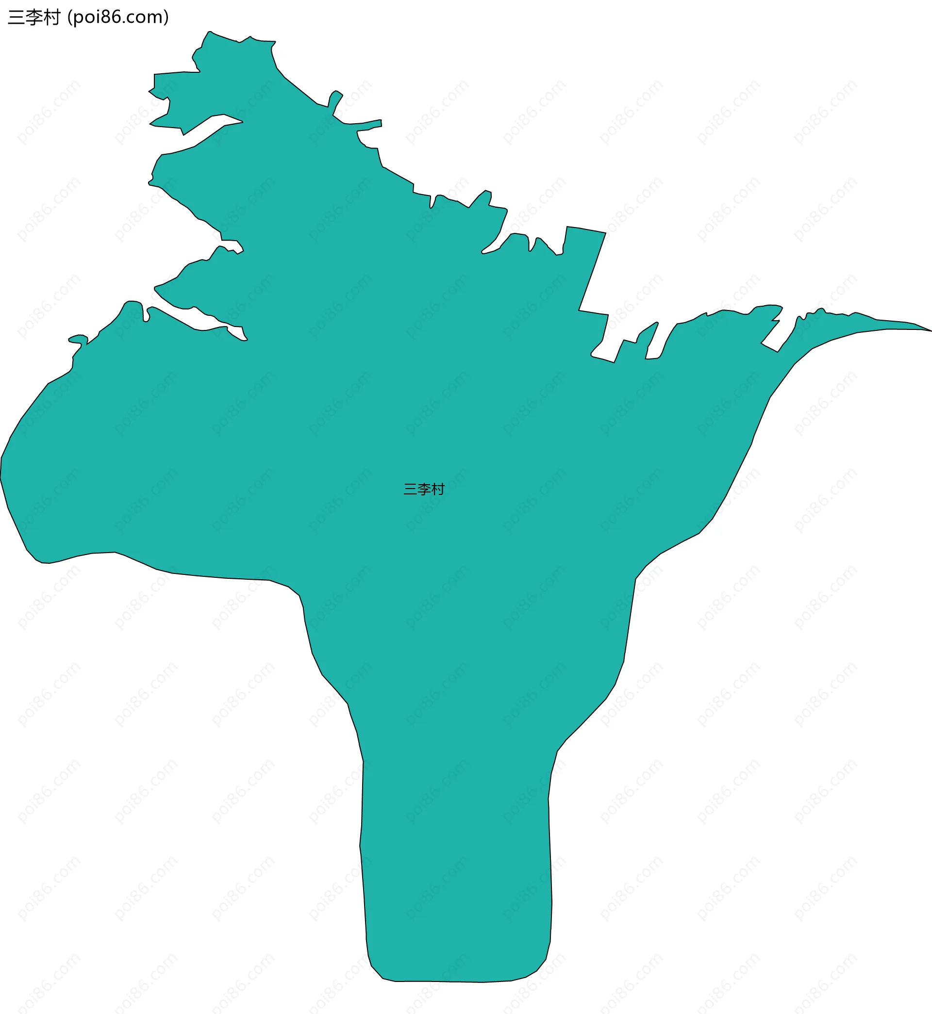 三李村边界地图