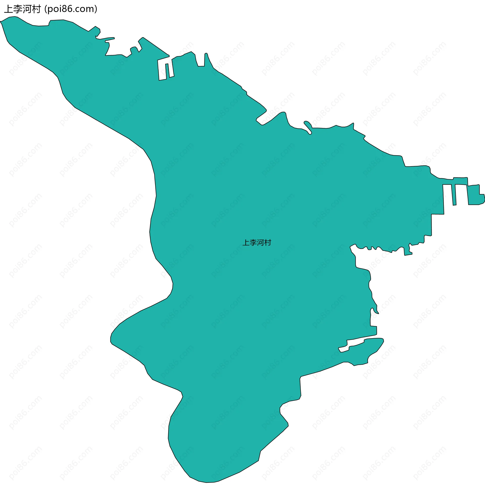 上李河村边界地图