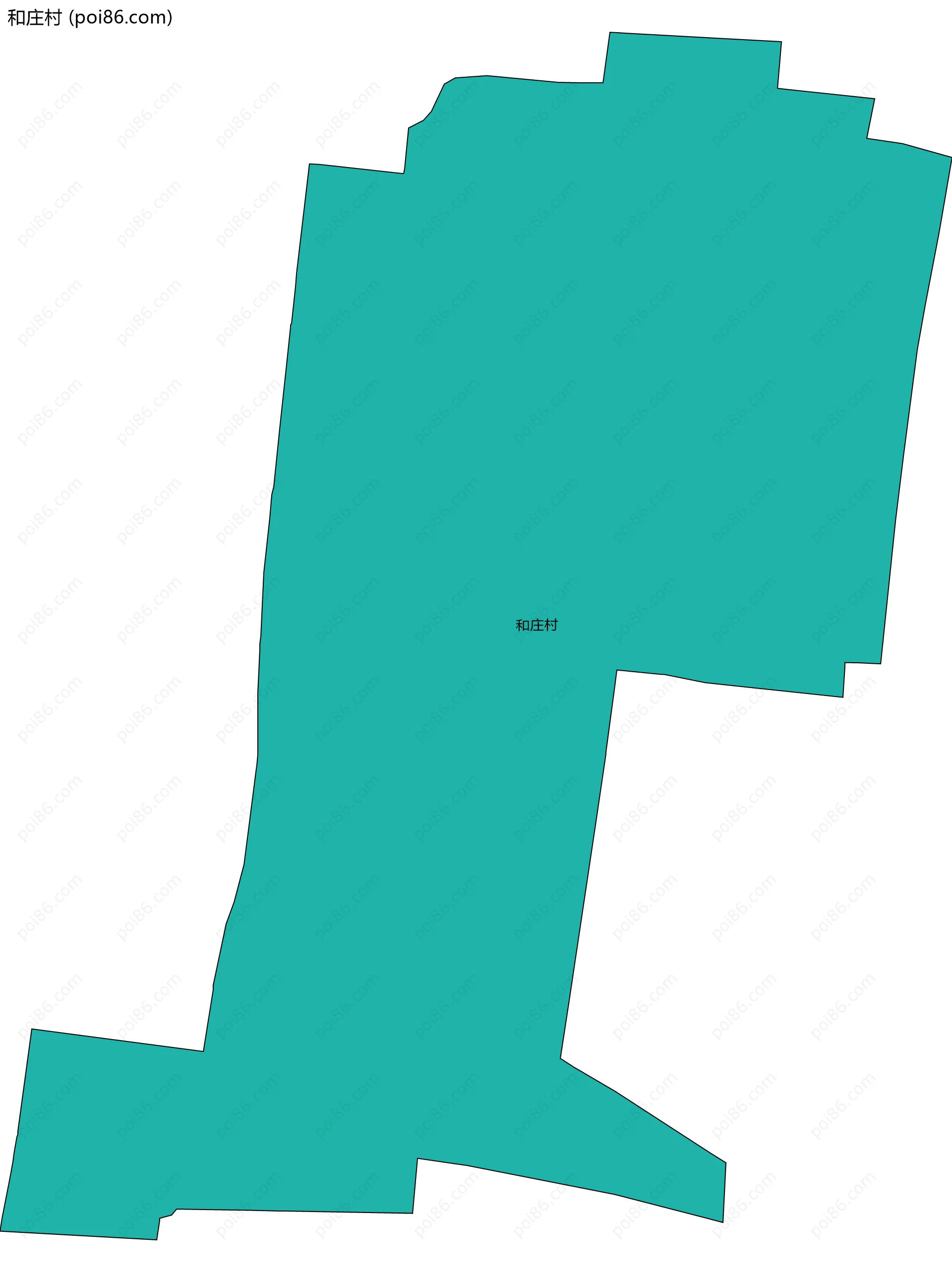 和庄村边界地图