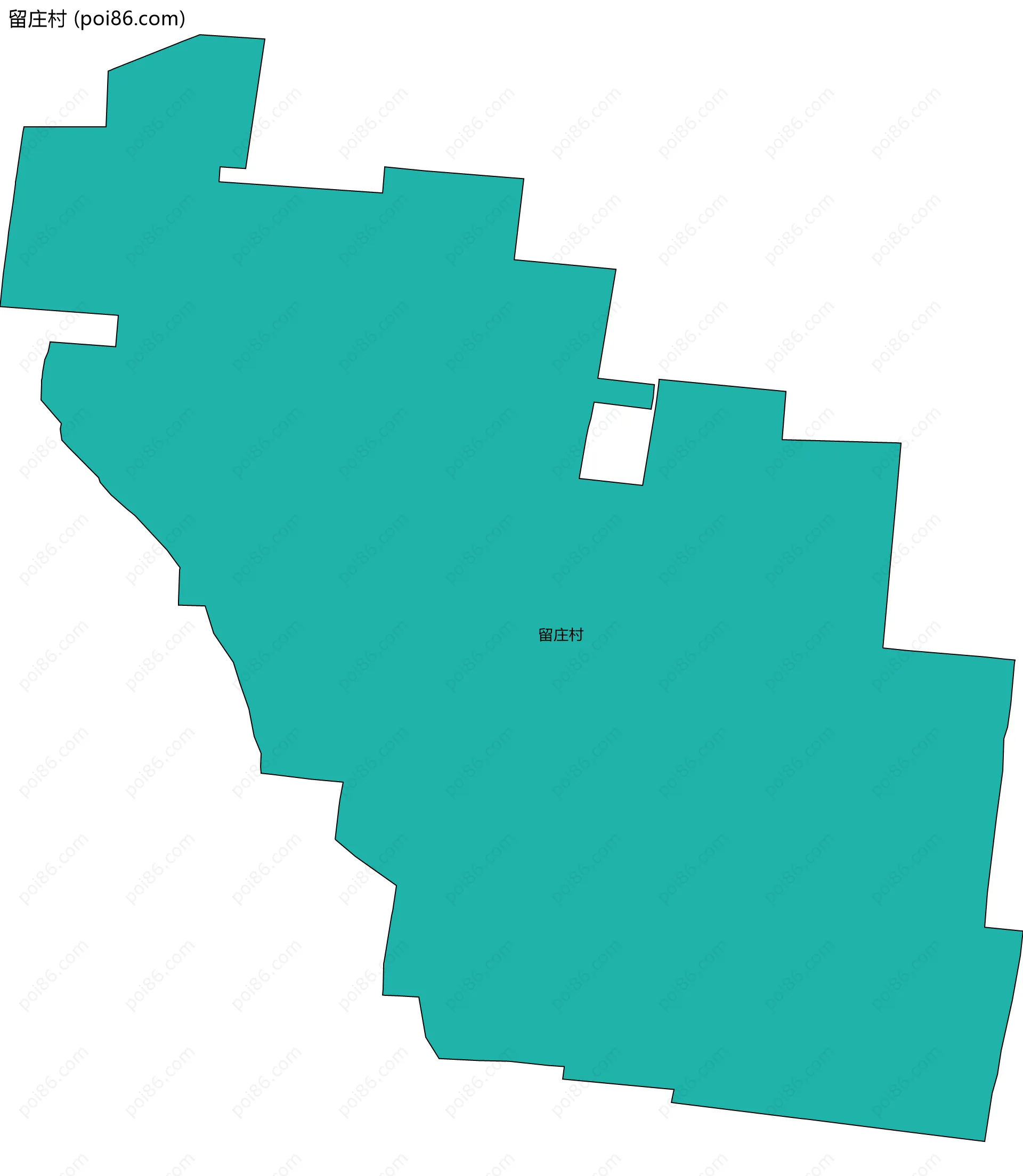 留庄村边界地图