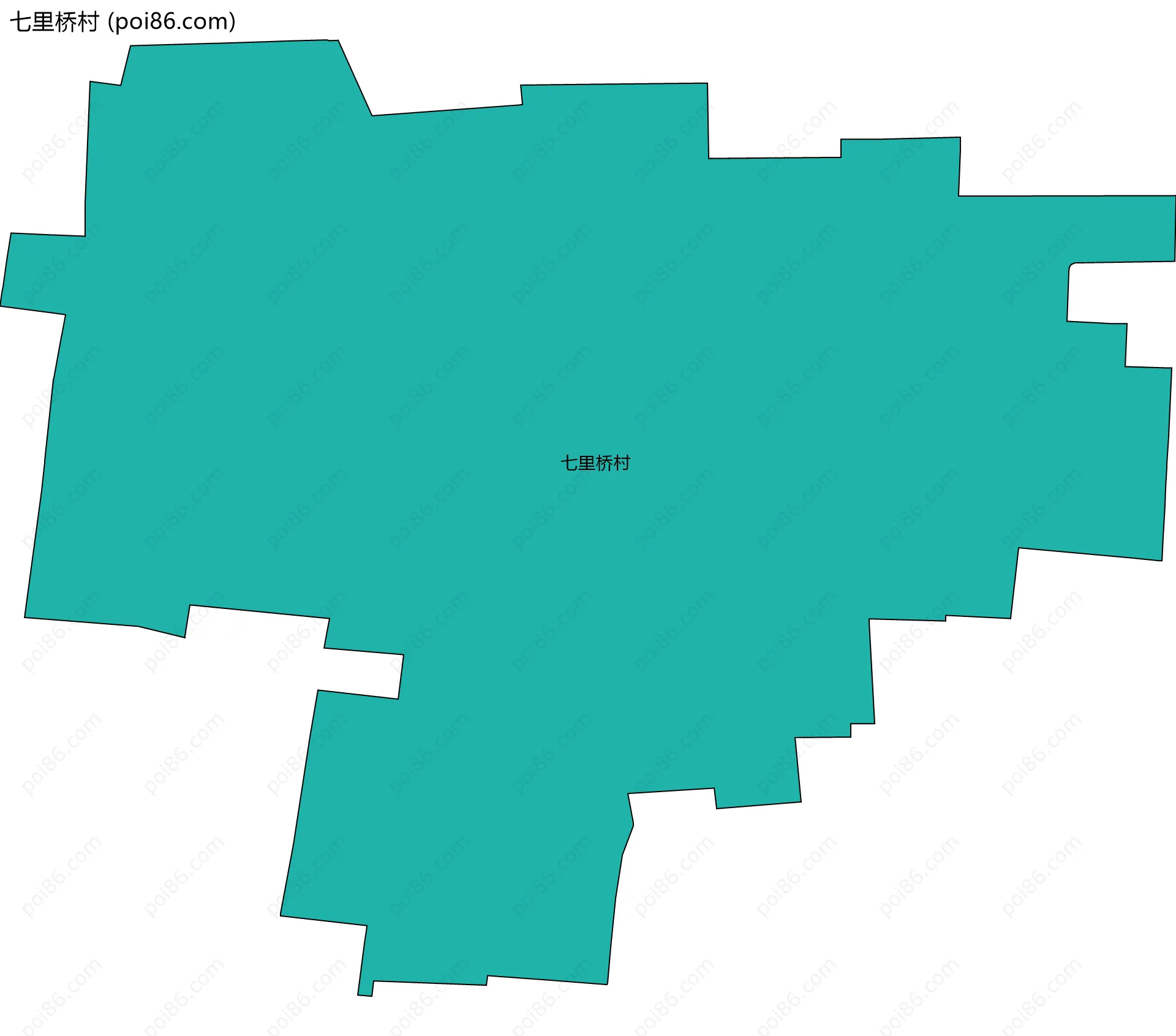七里桥村边界地图