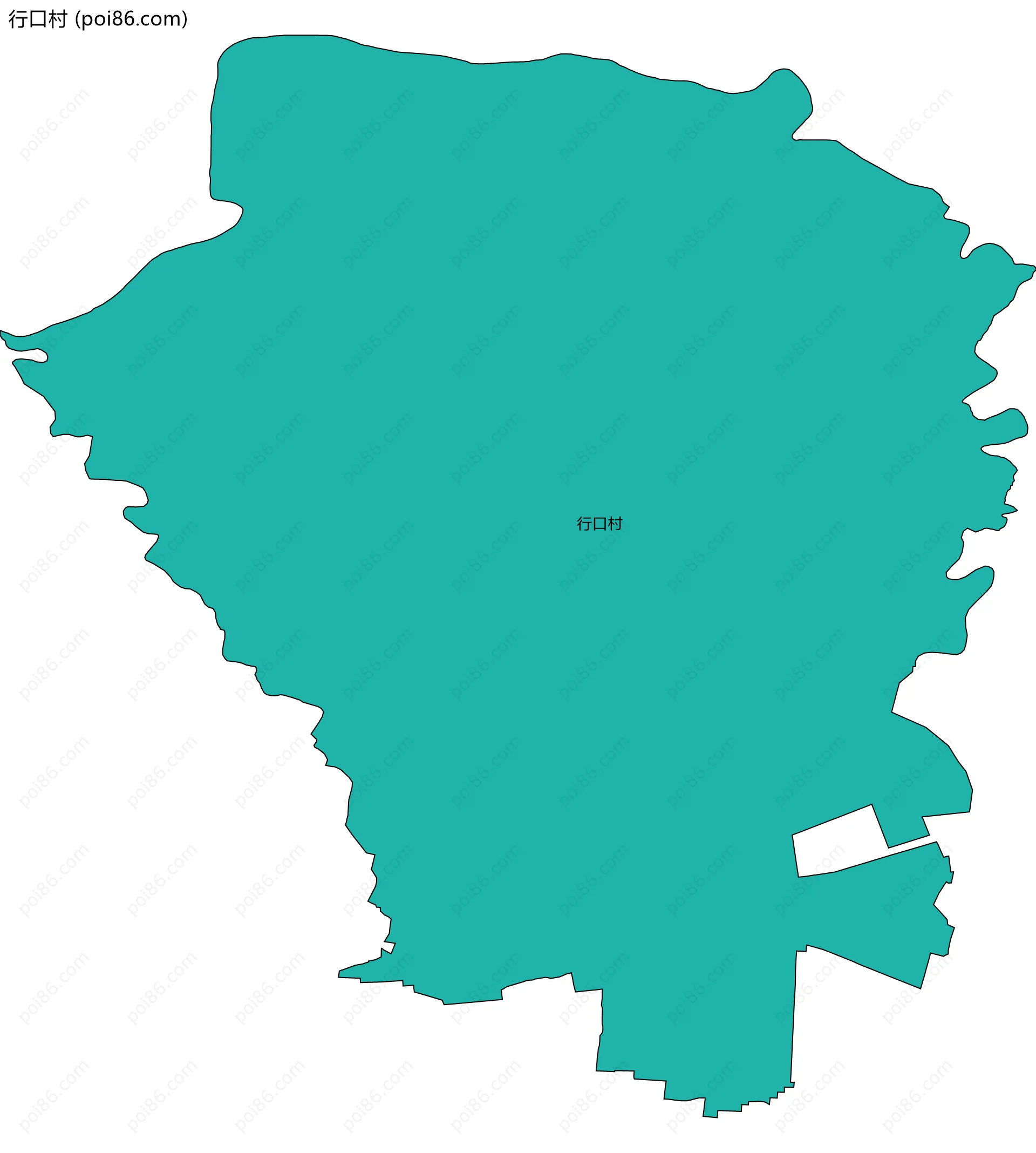 行口村边界地图