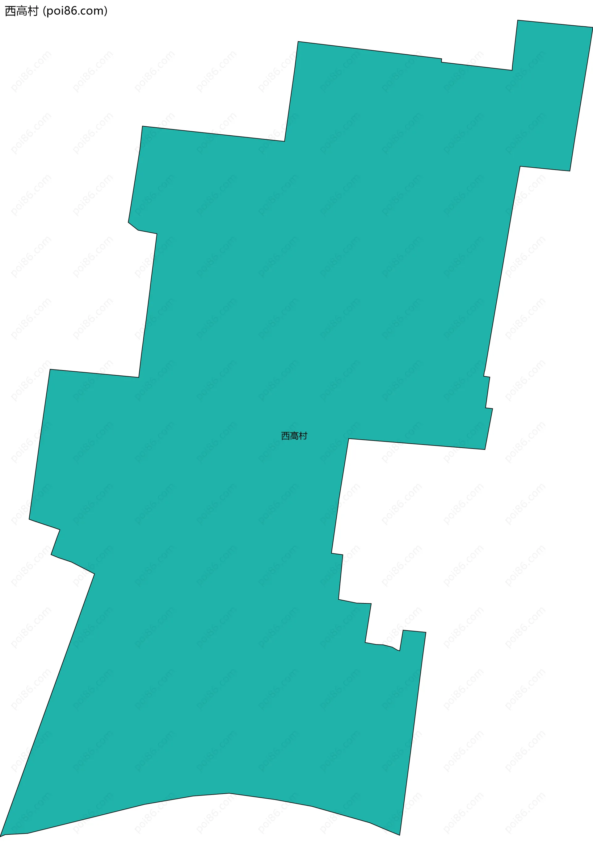 西高村边界地图