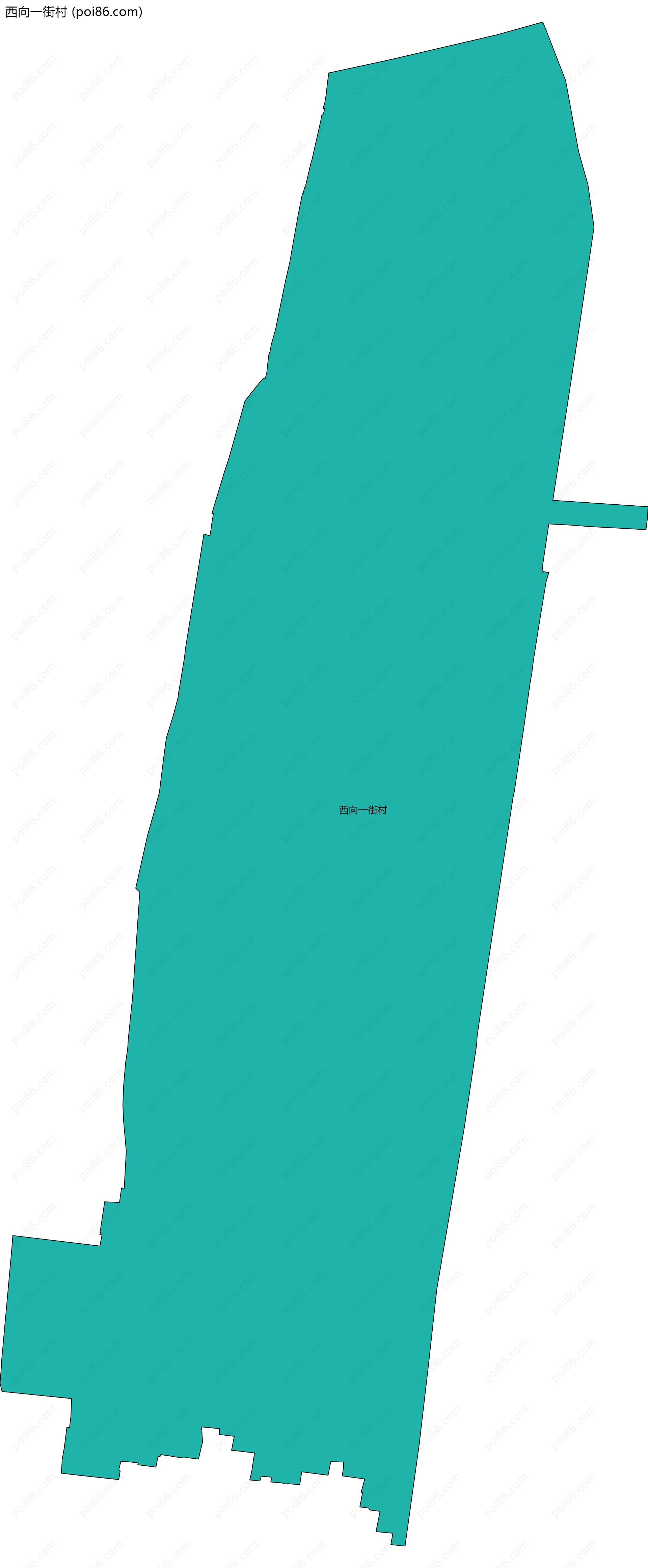 西向一街村边界地图