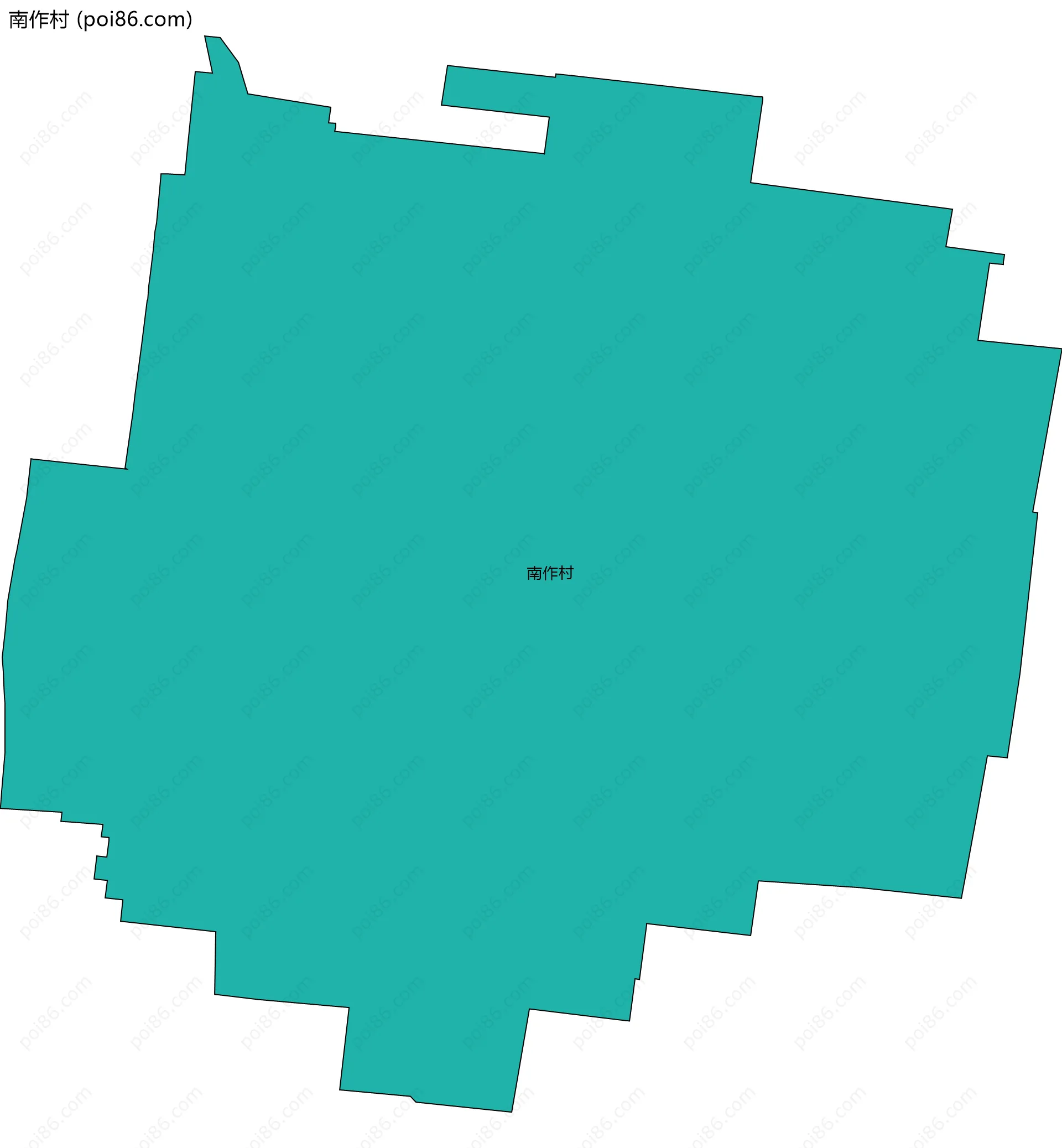 南作村边界地图