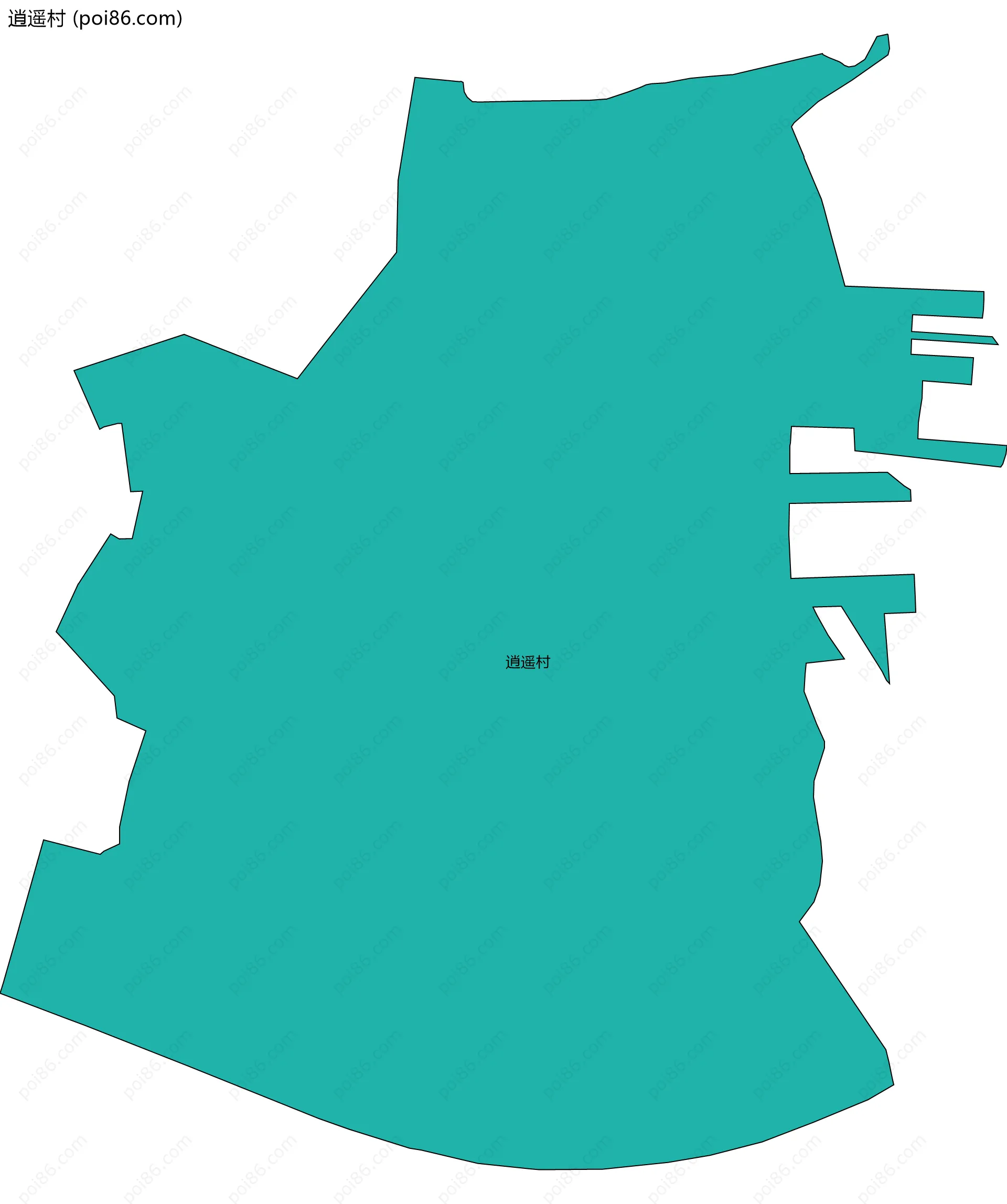 逍遥村边界地图