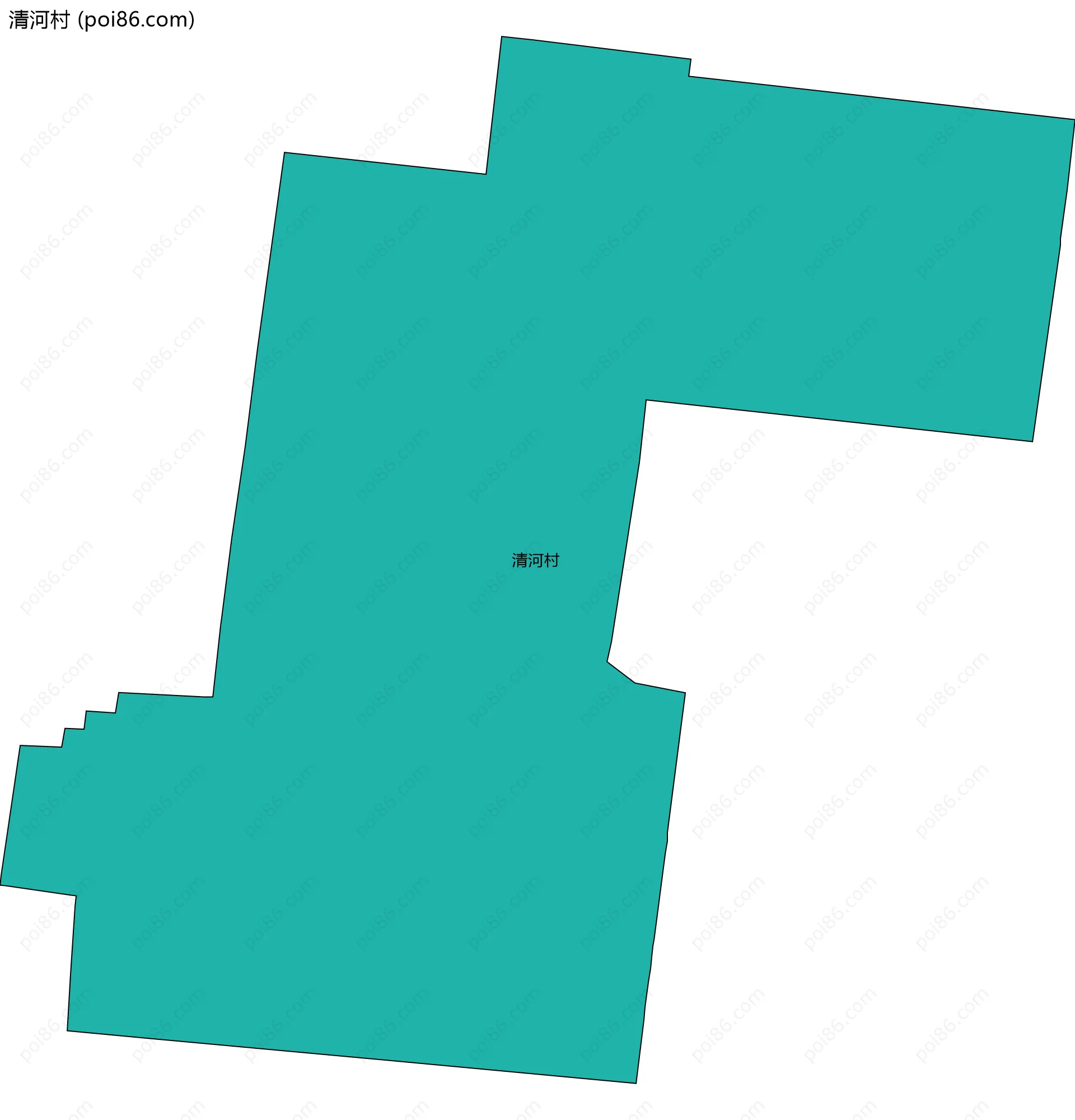 清河村边界地图