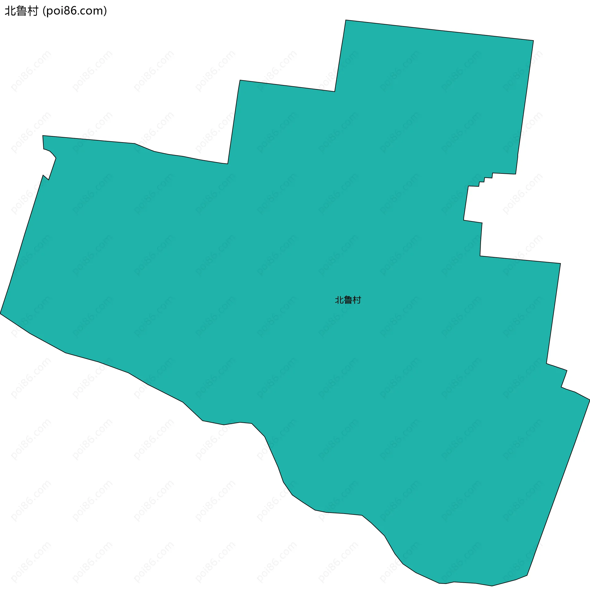 北鲁村边界地图