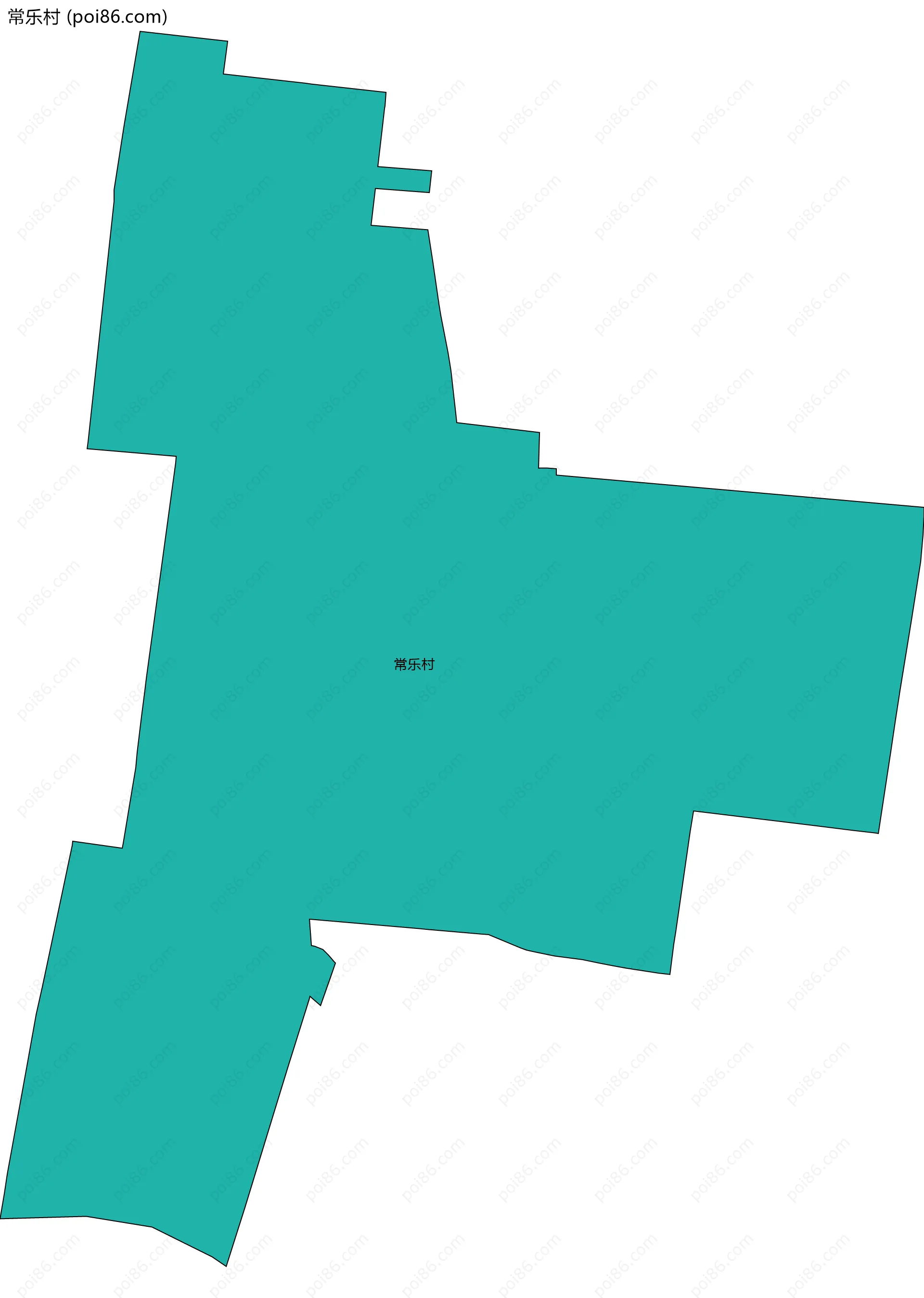 常乐村边界地图