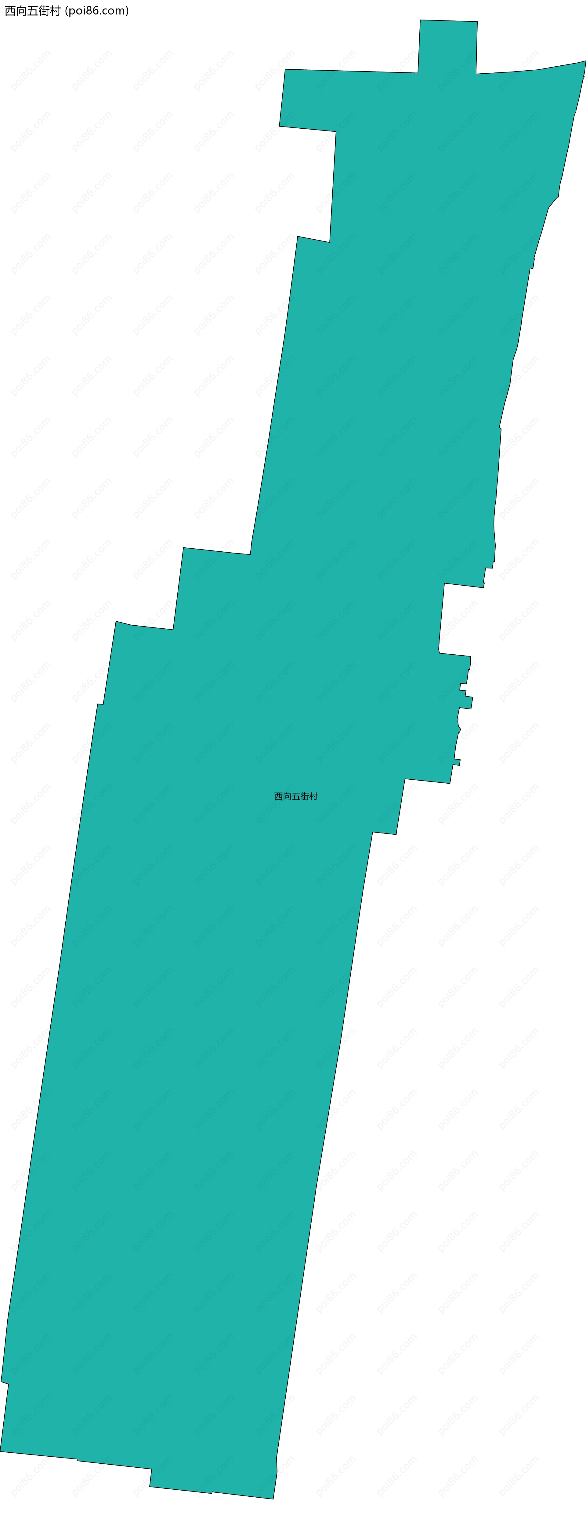 西向五街村边界地图