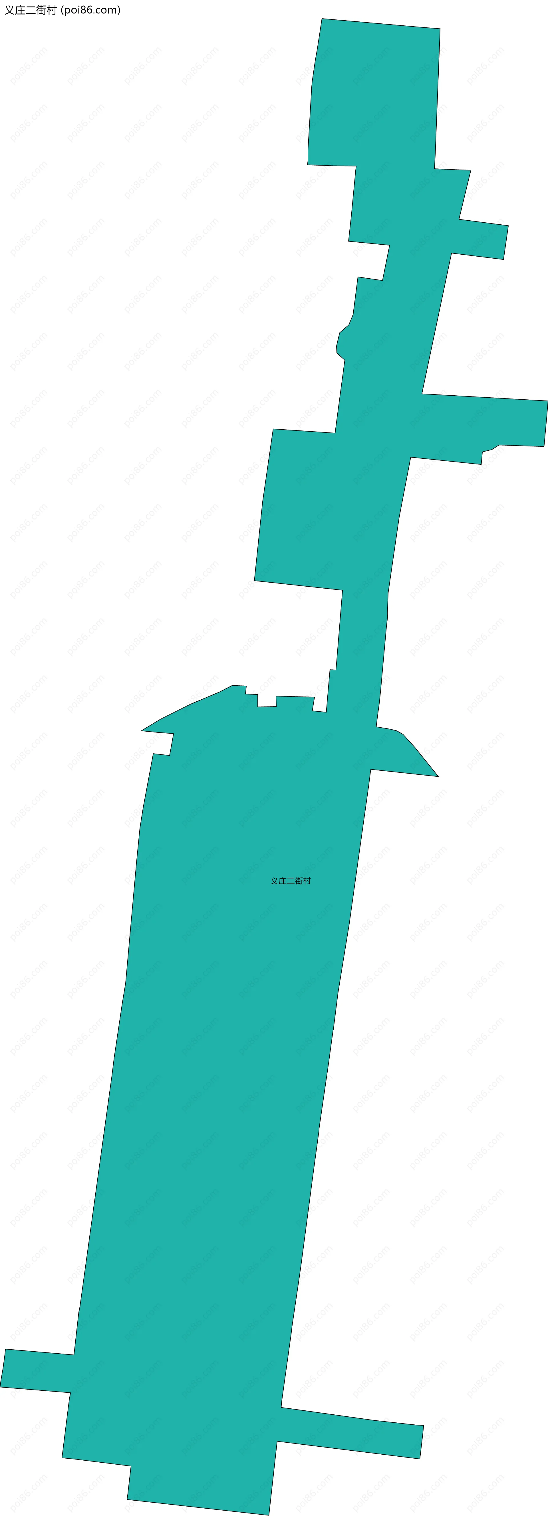 义庄二街村边界地图