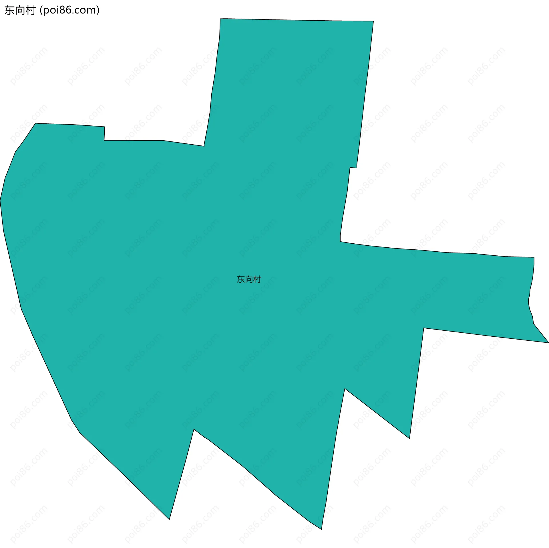 东向村边界地图