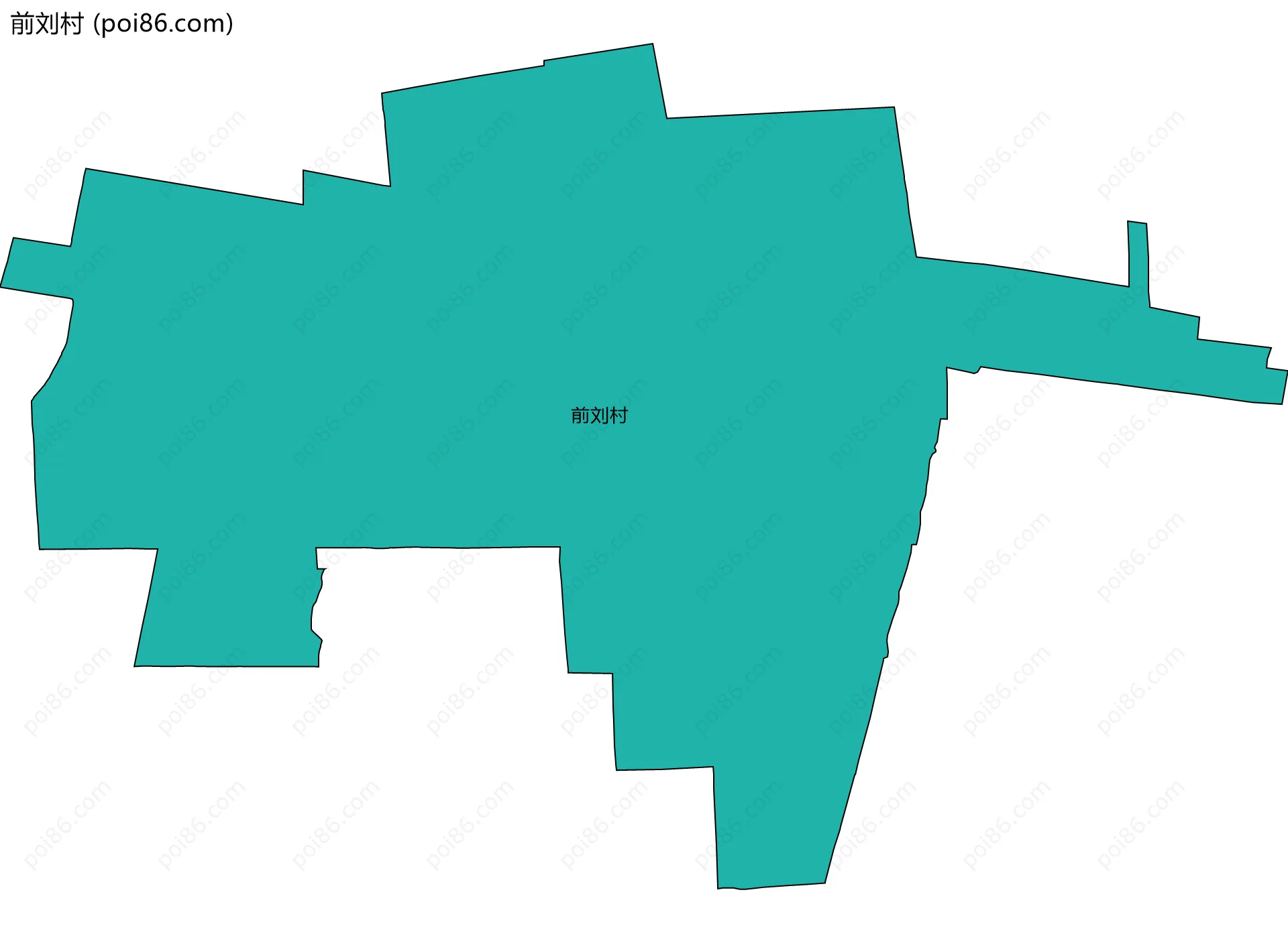 前刘村边界地图