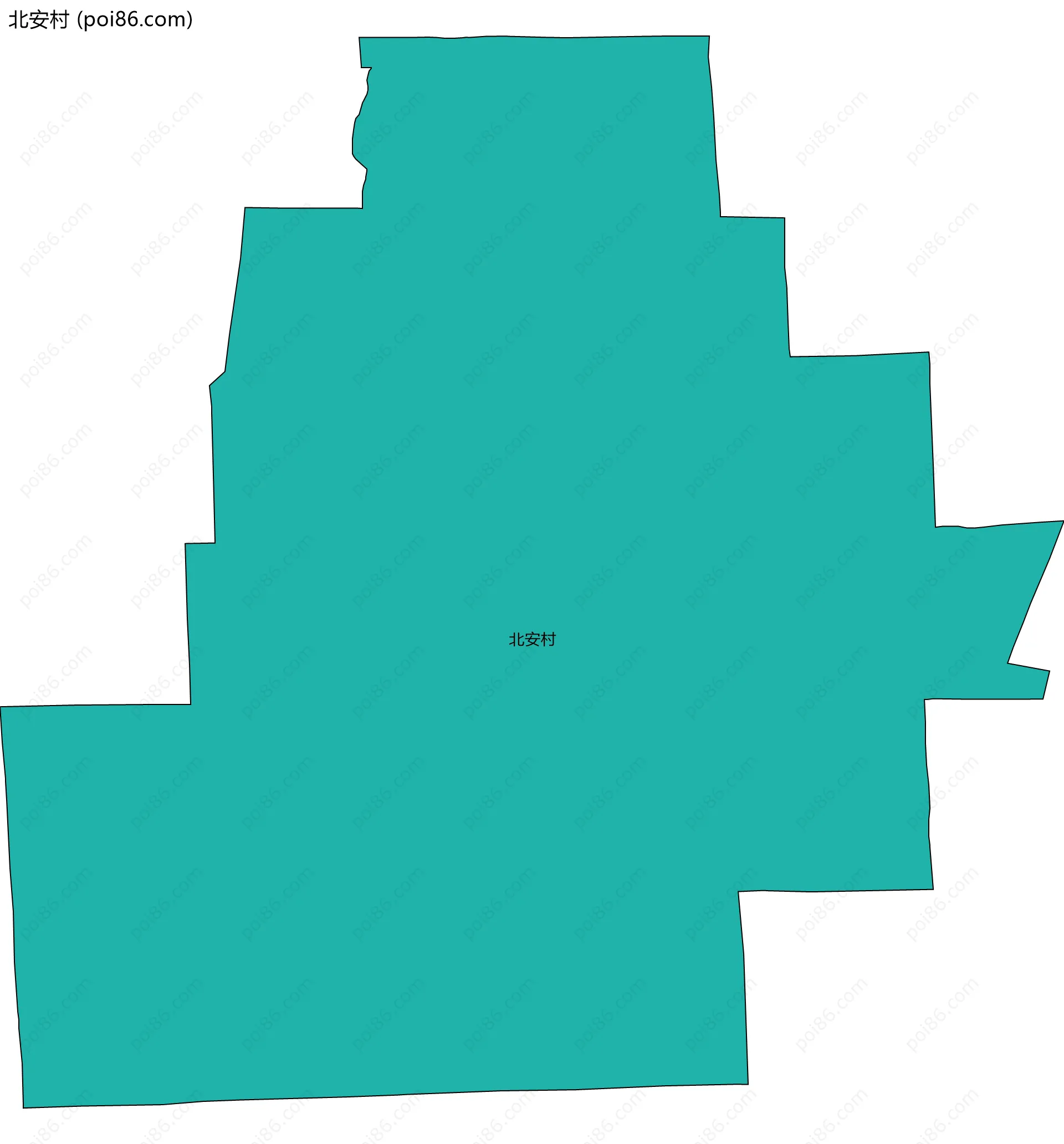北安村边界地图