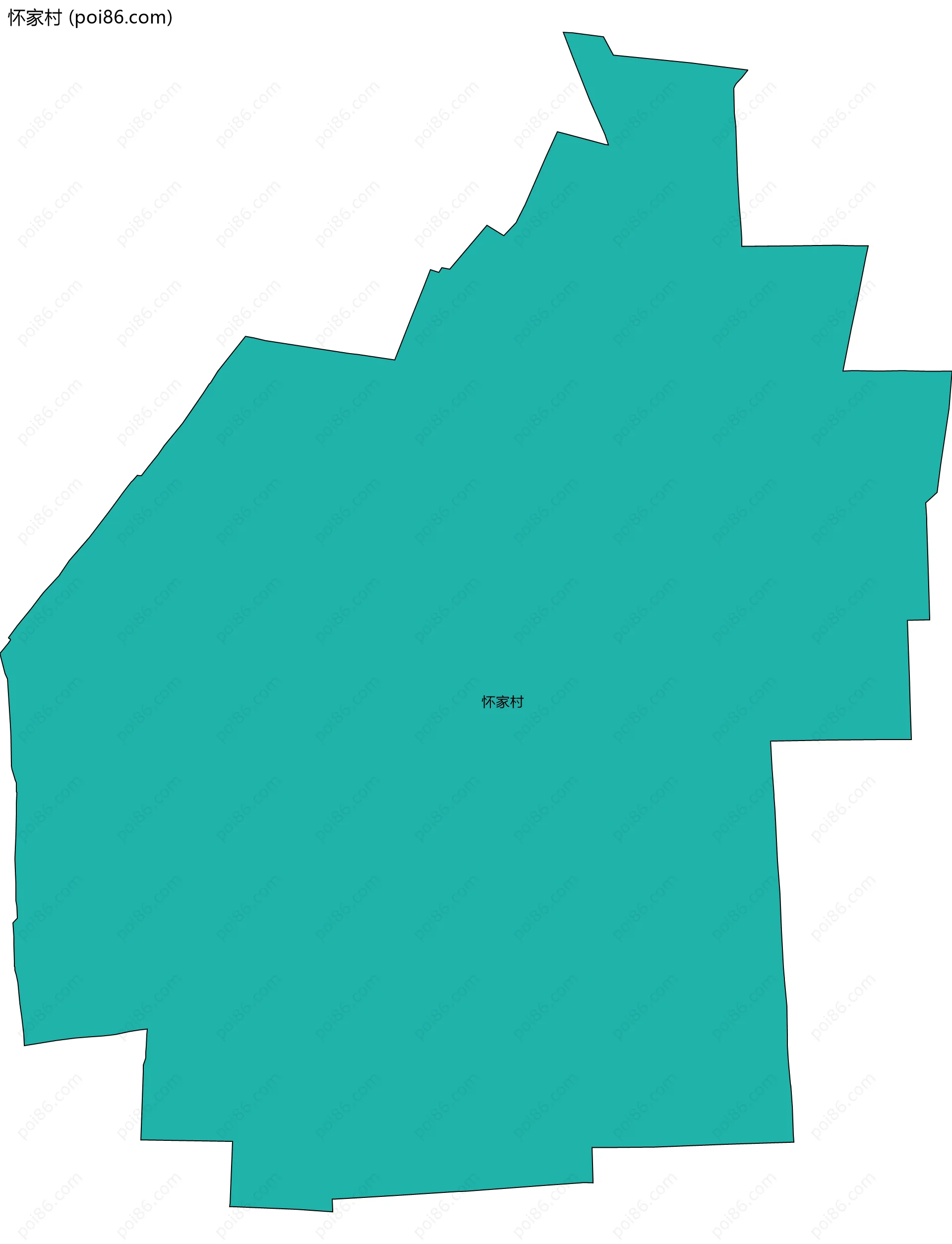 怀家村边界地图