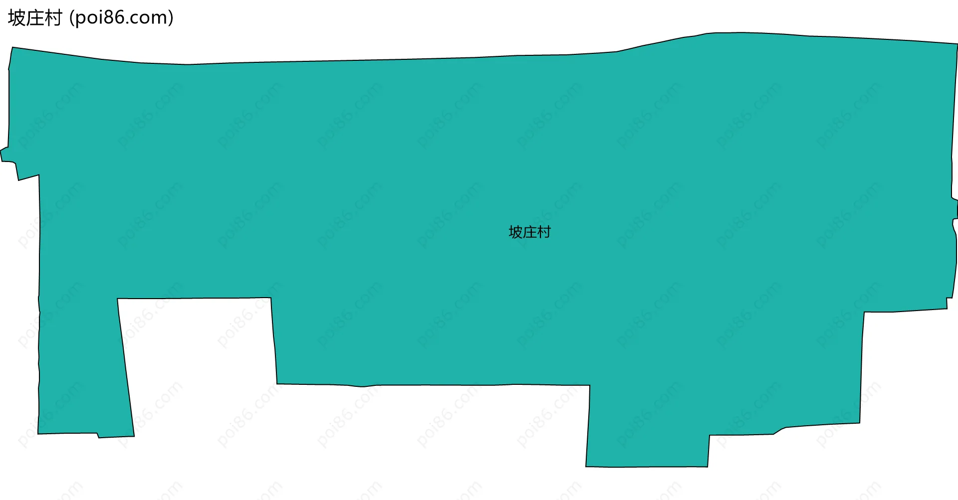 坡庄村边界地图