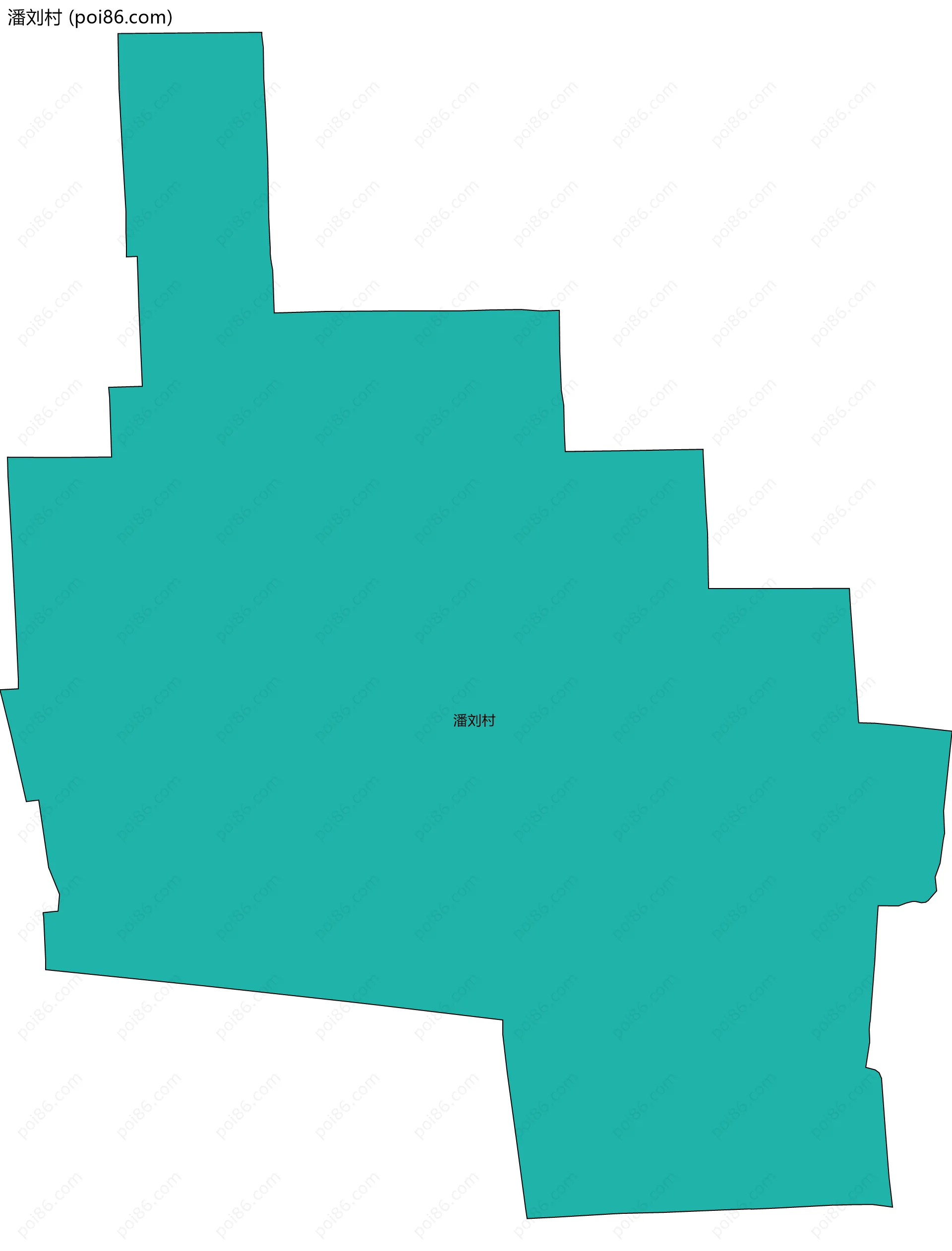 潘刘村边界地图