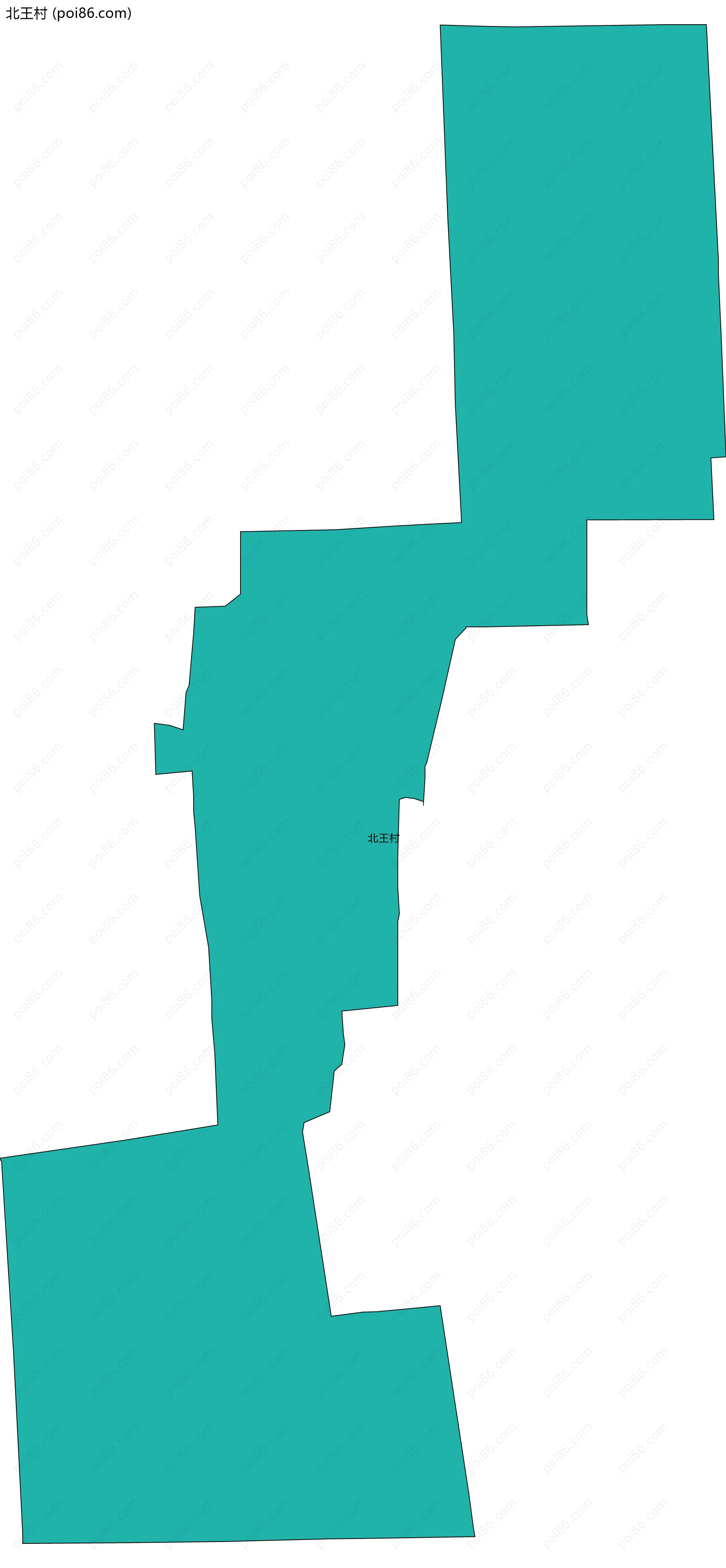 北王村边界地图