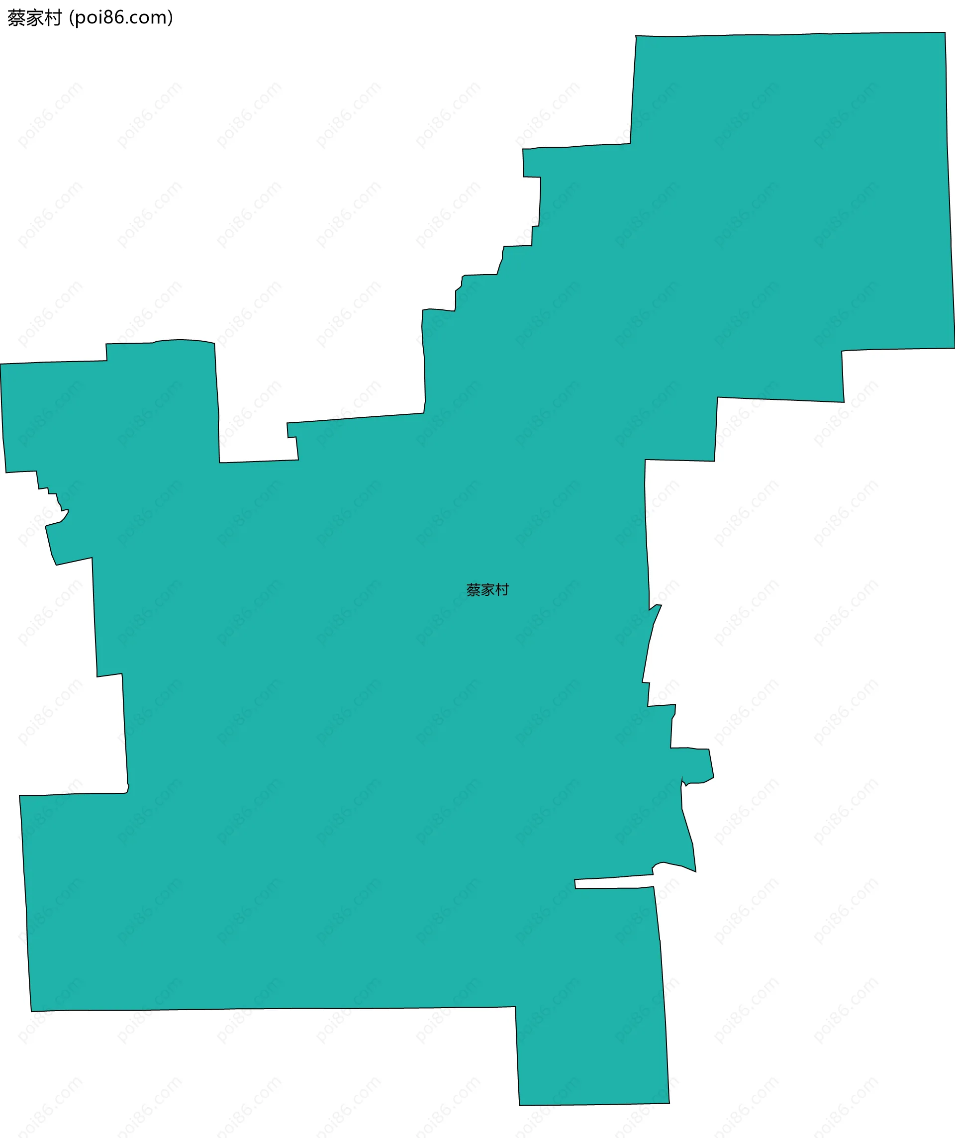 蔡家村边界地图