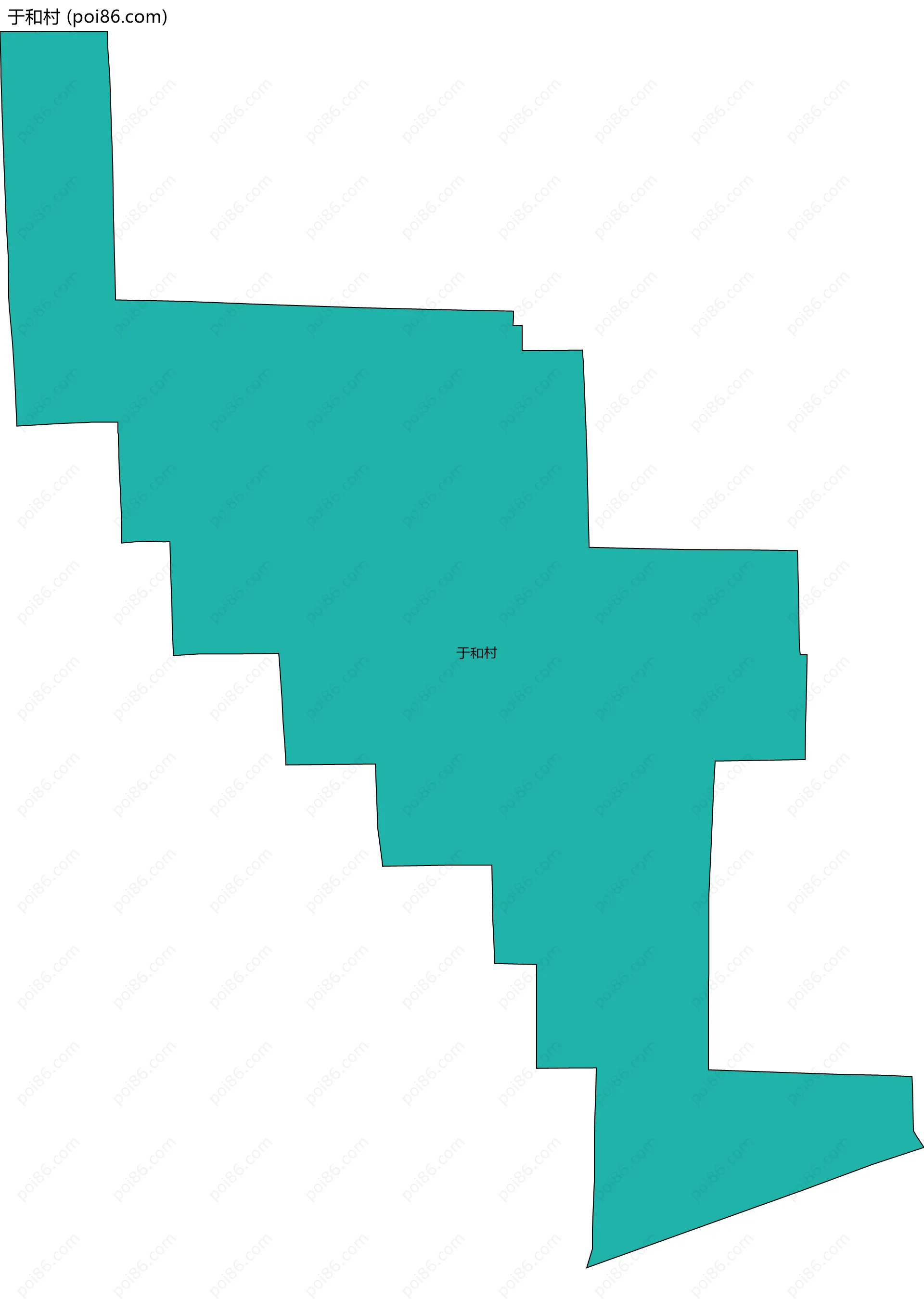 于和村边界地图