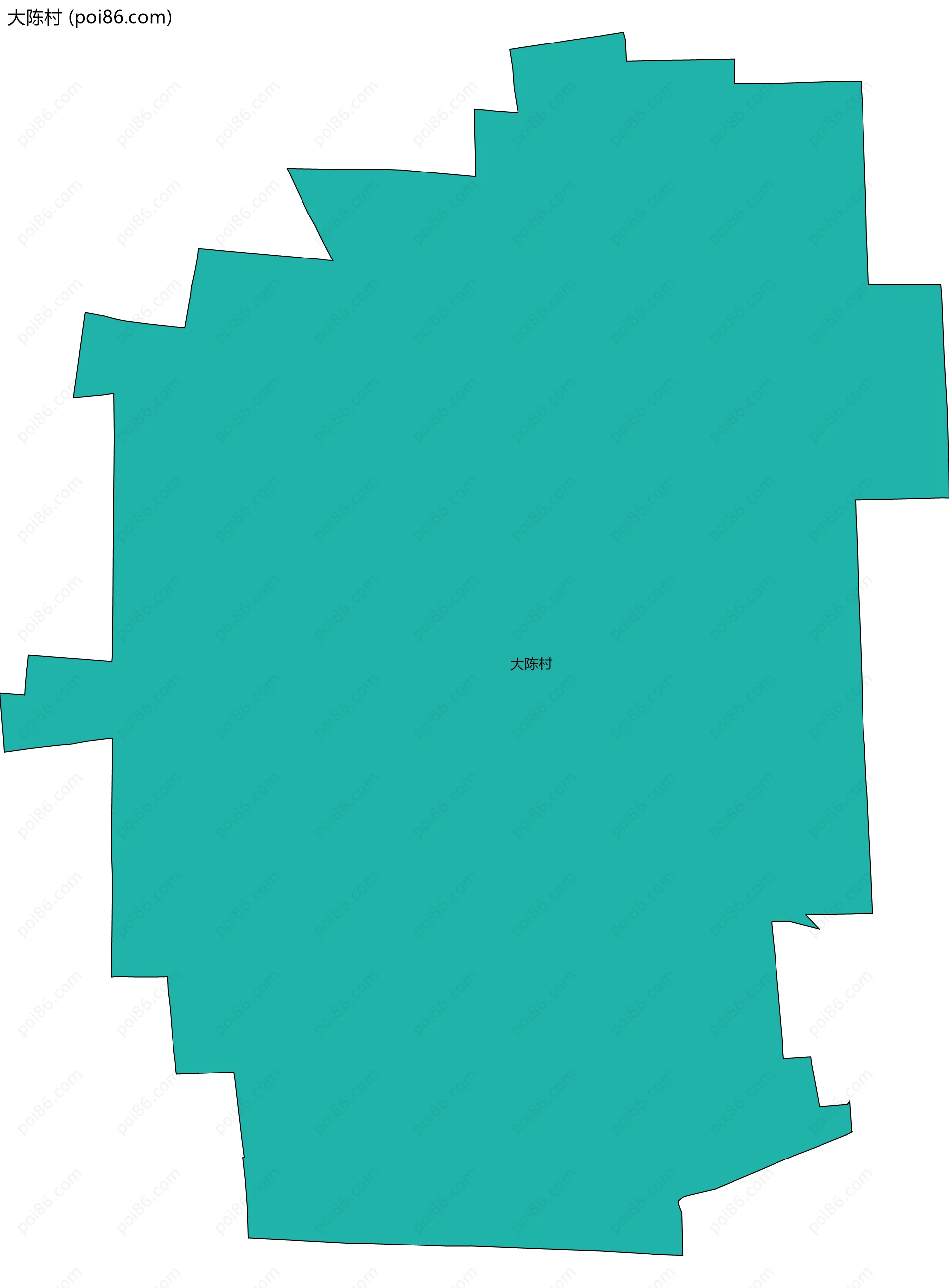 大陈村边界地图