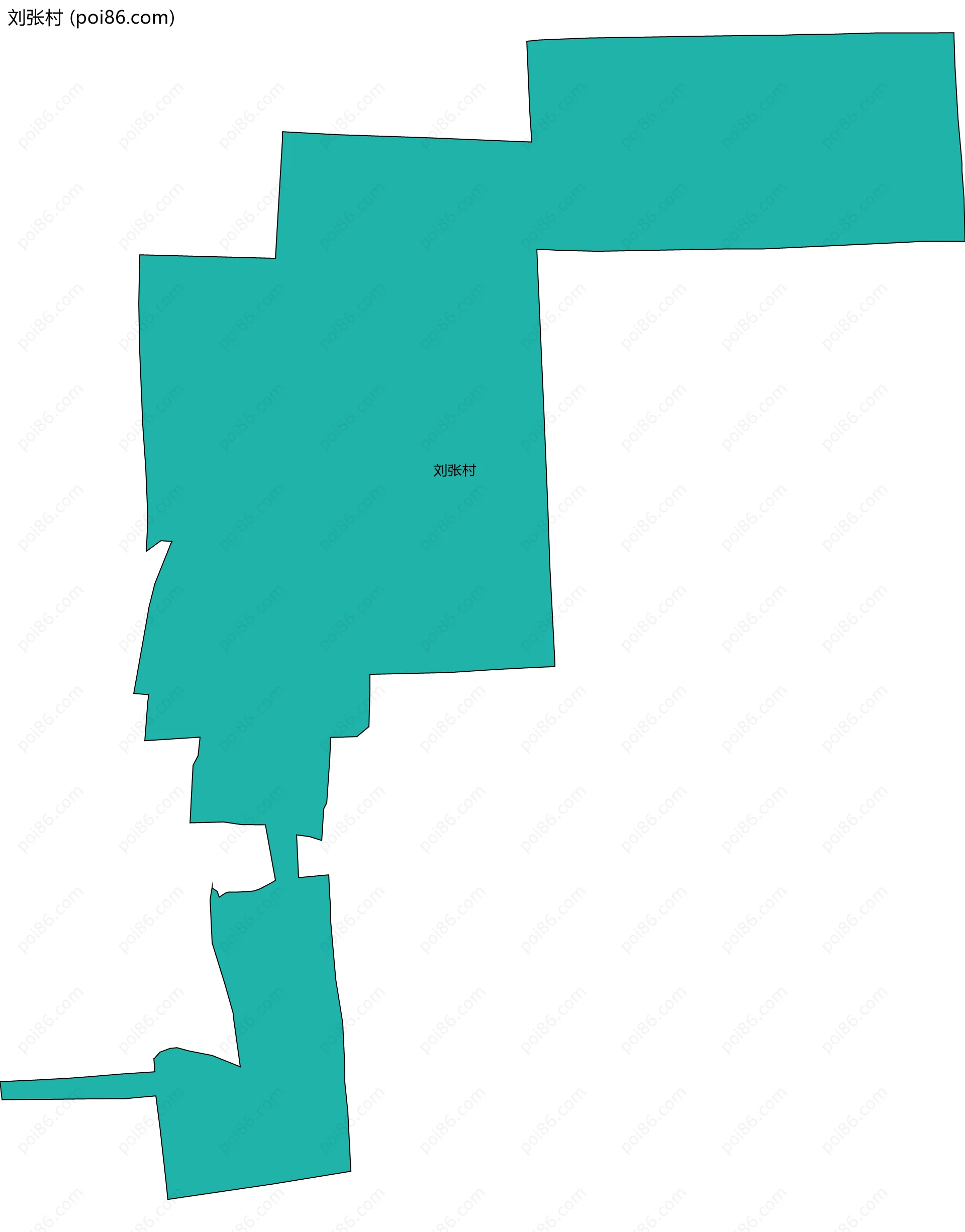 刘张村边界地图