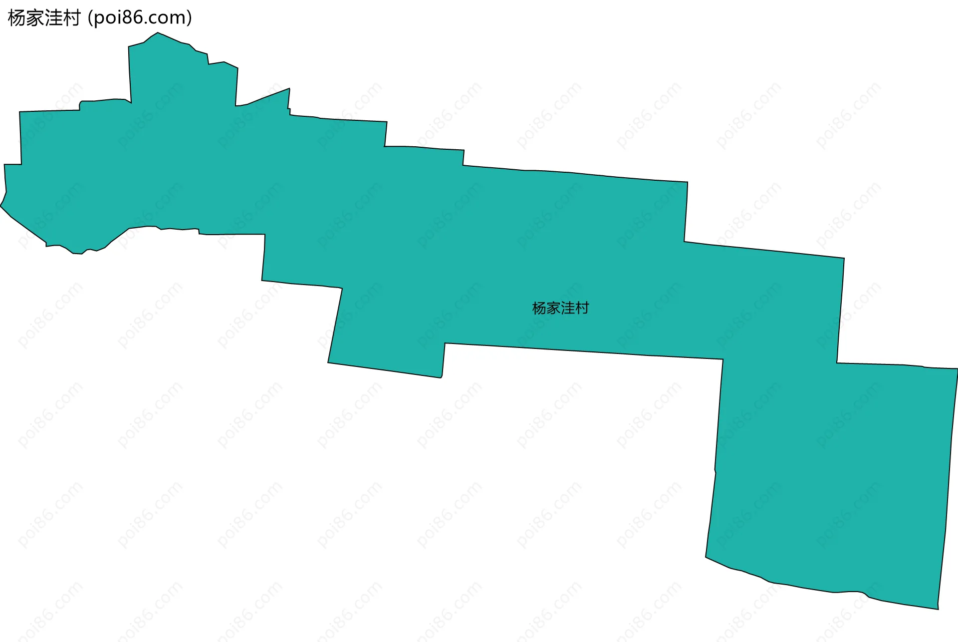 杨家洼村边界地图
