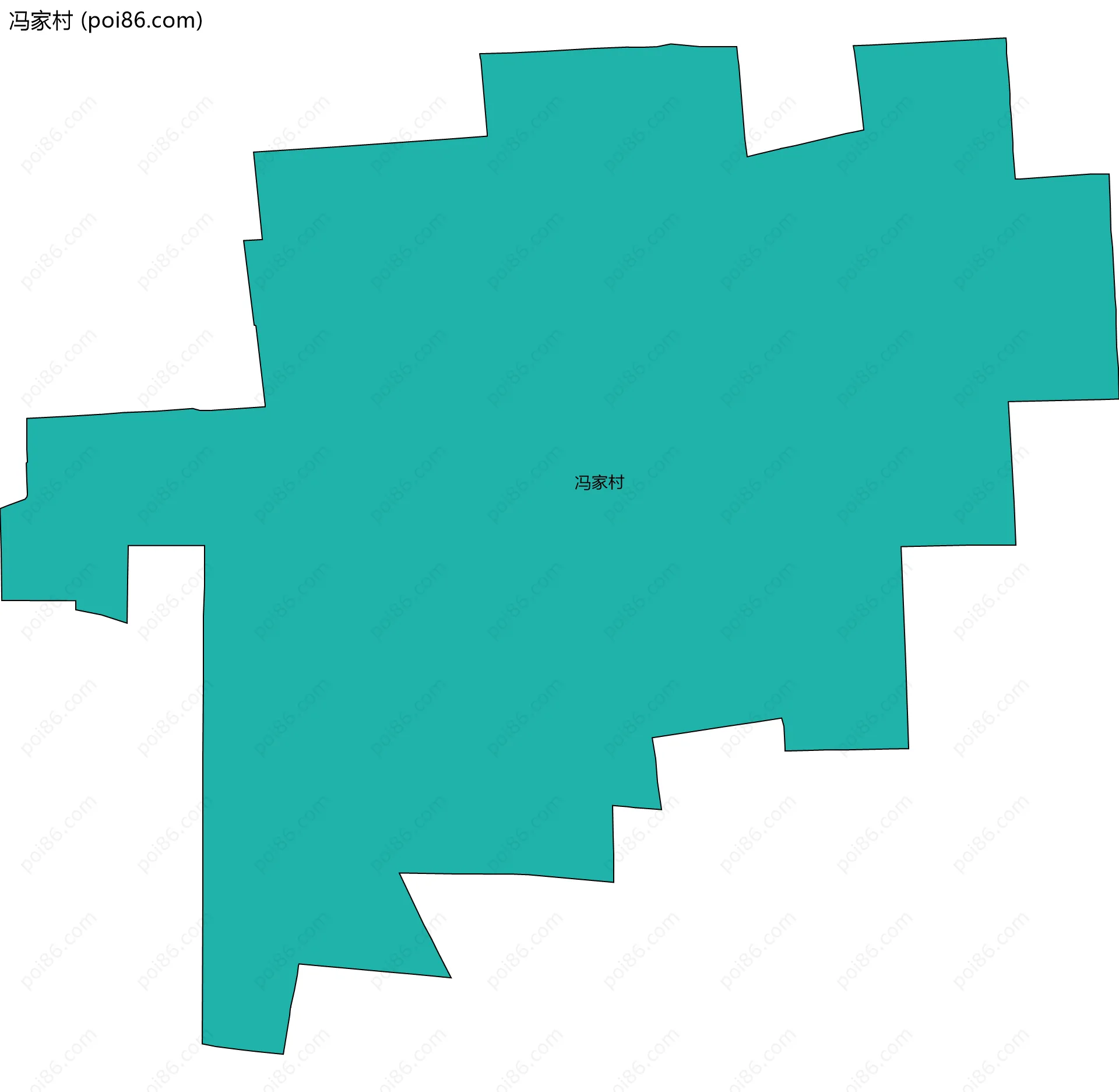 冯家村边界地图