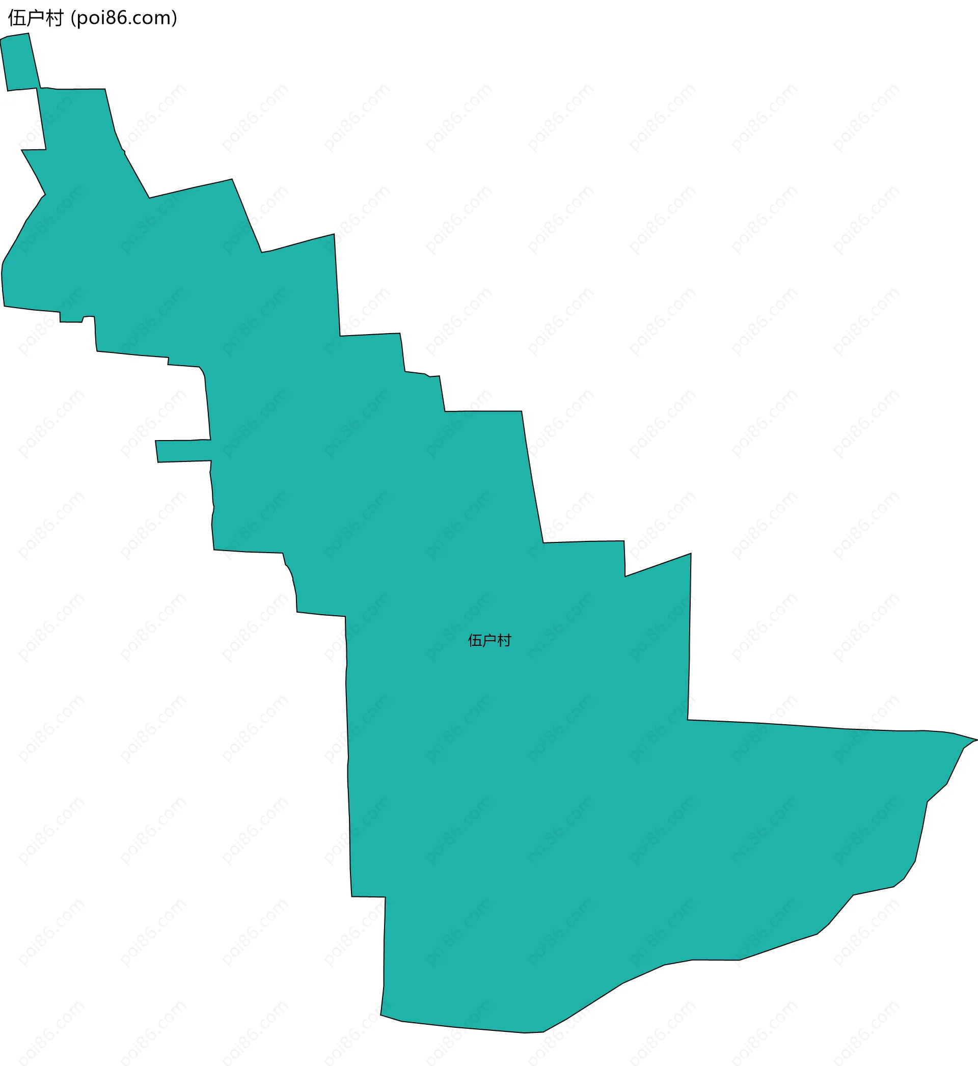 伍户村边界地图