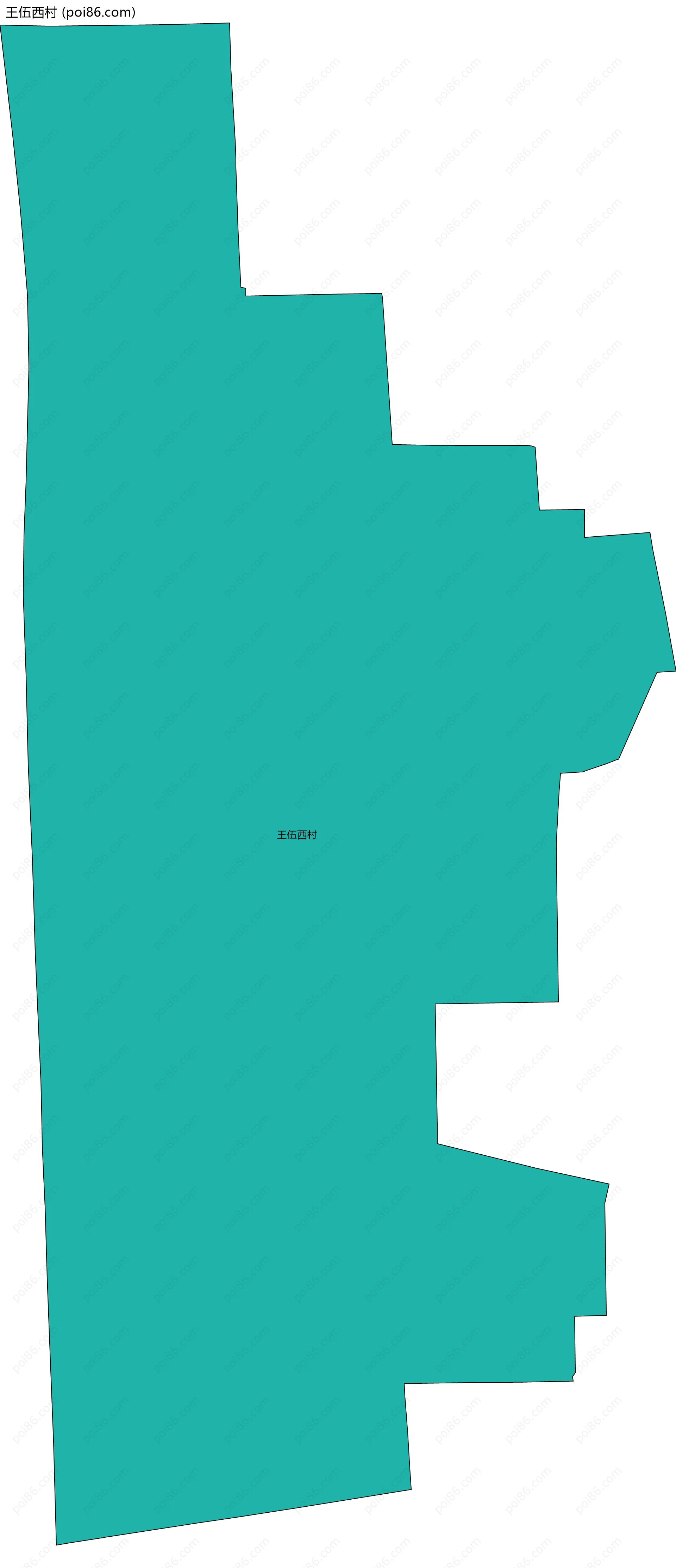 王伍西村边界地图