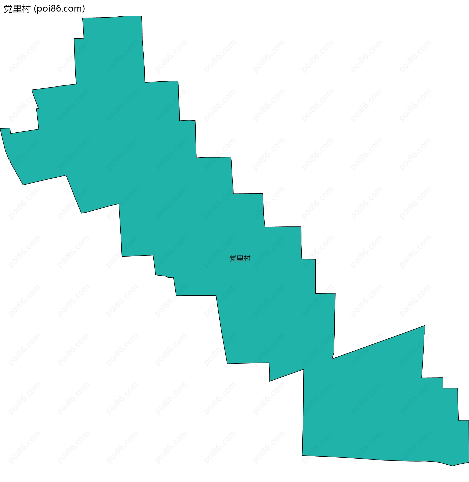 党里村边界地图