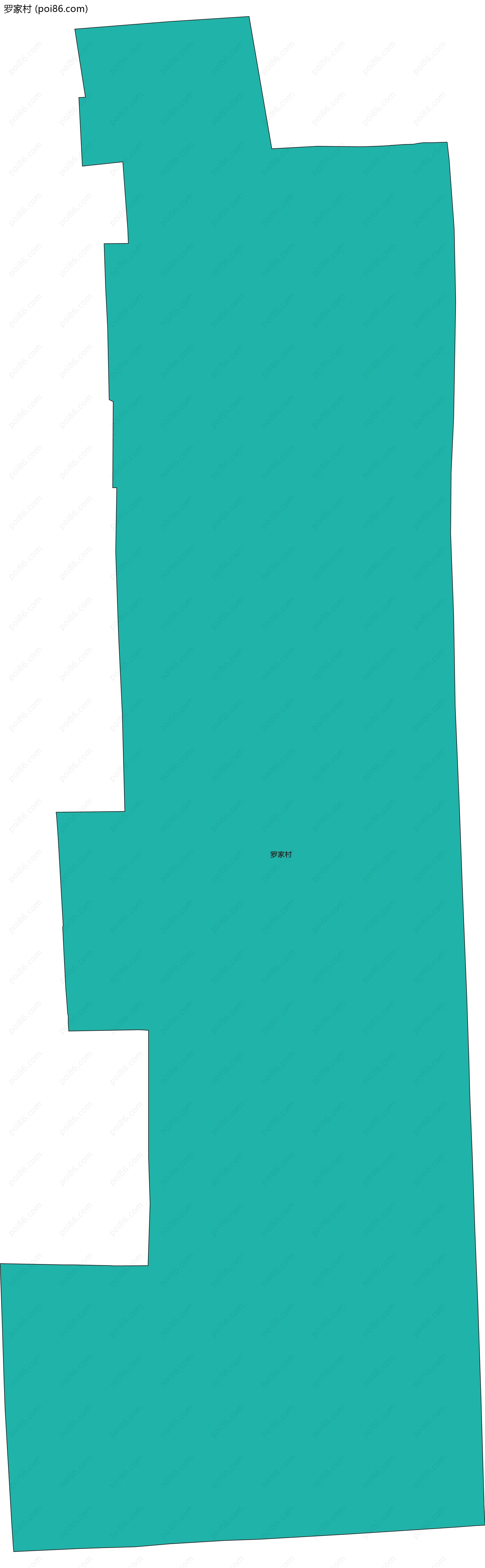 罗家村边界地图