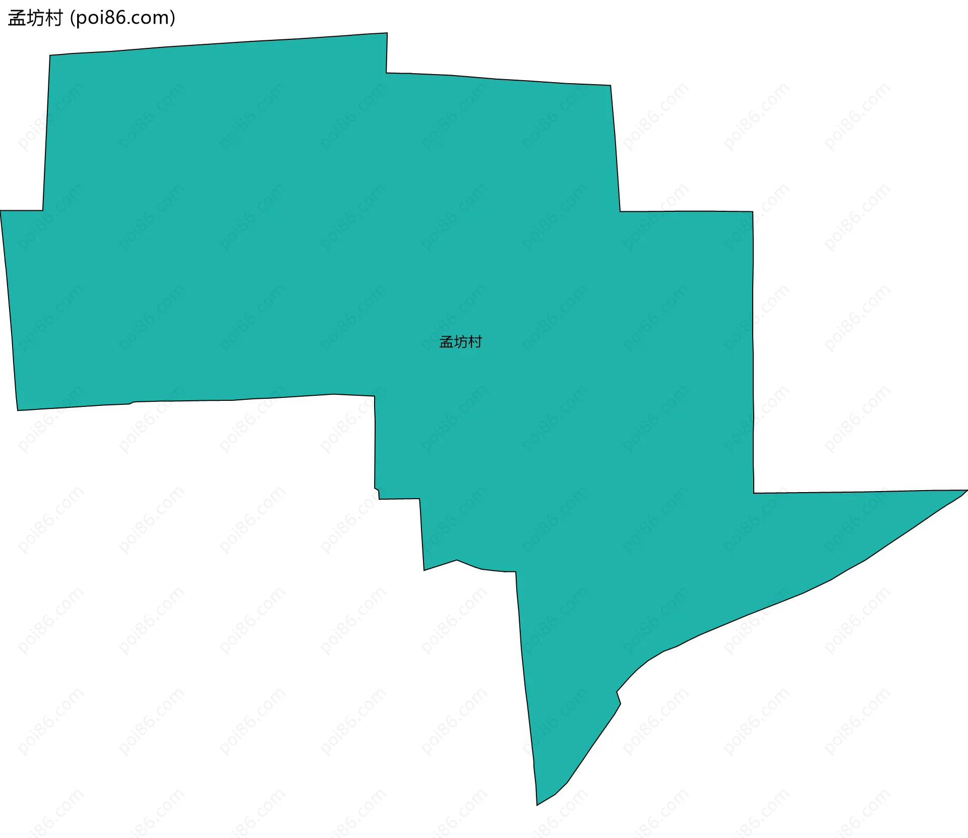 孟坊村边界地图