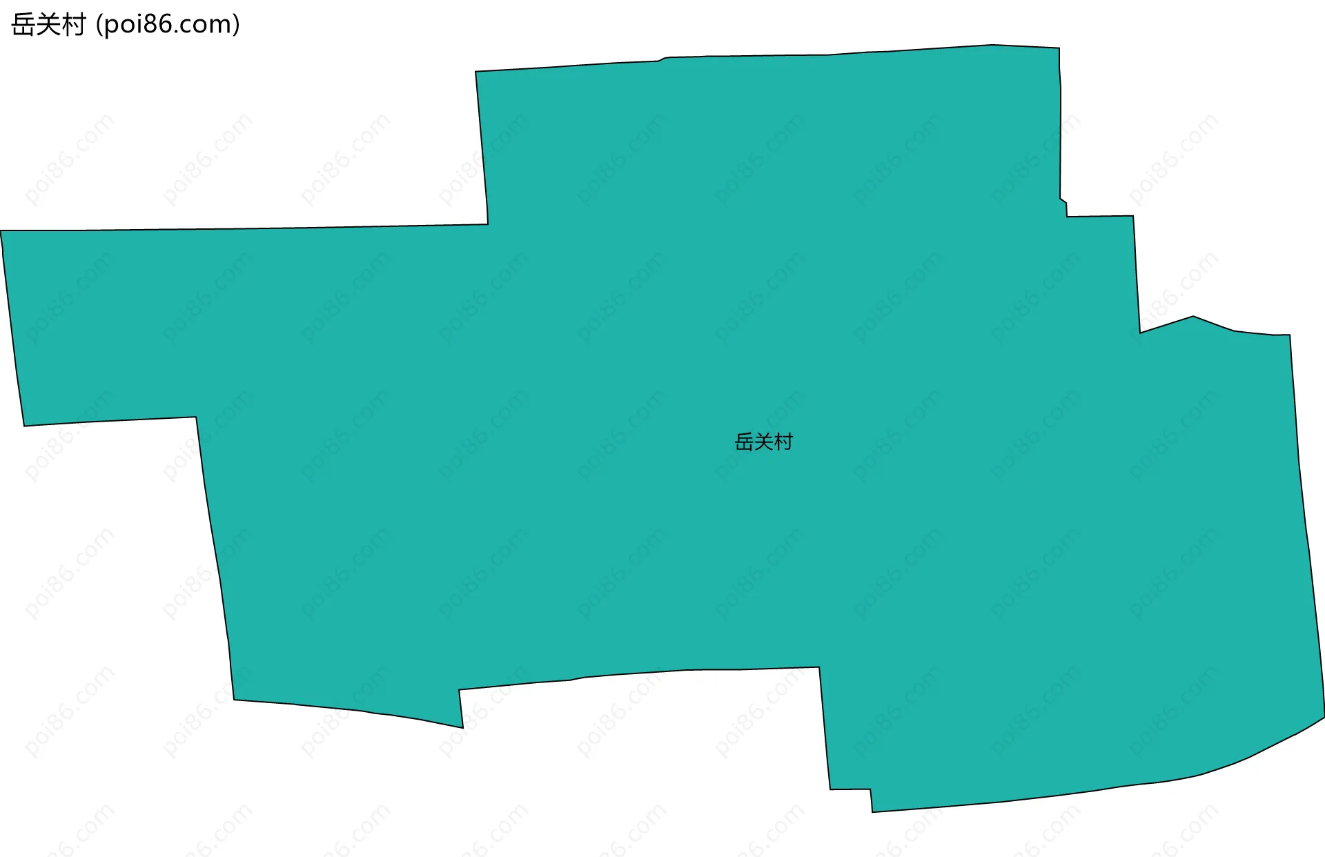 岳关村边界地图