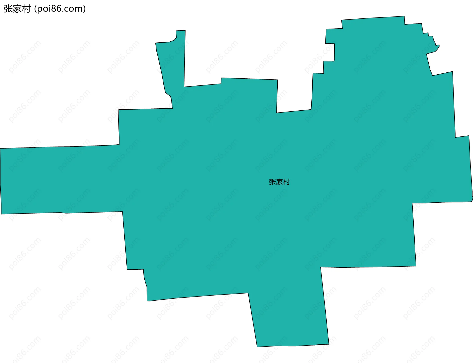 张家村边界地图