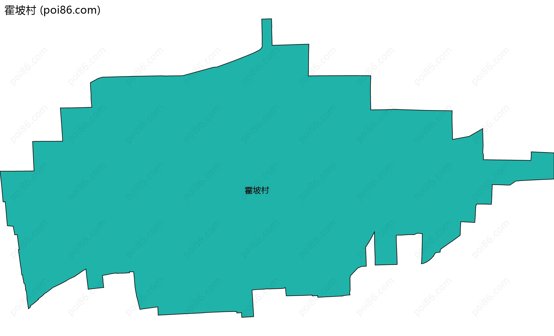 霍坡村边界地图