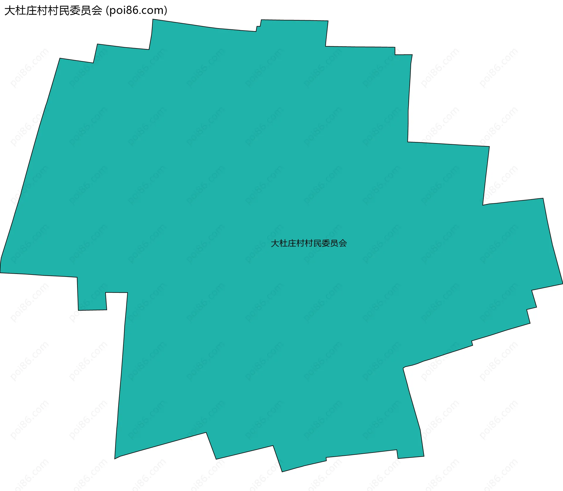 大杜庄村村民委员会边界地图