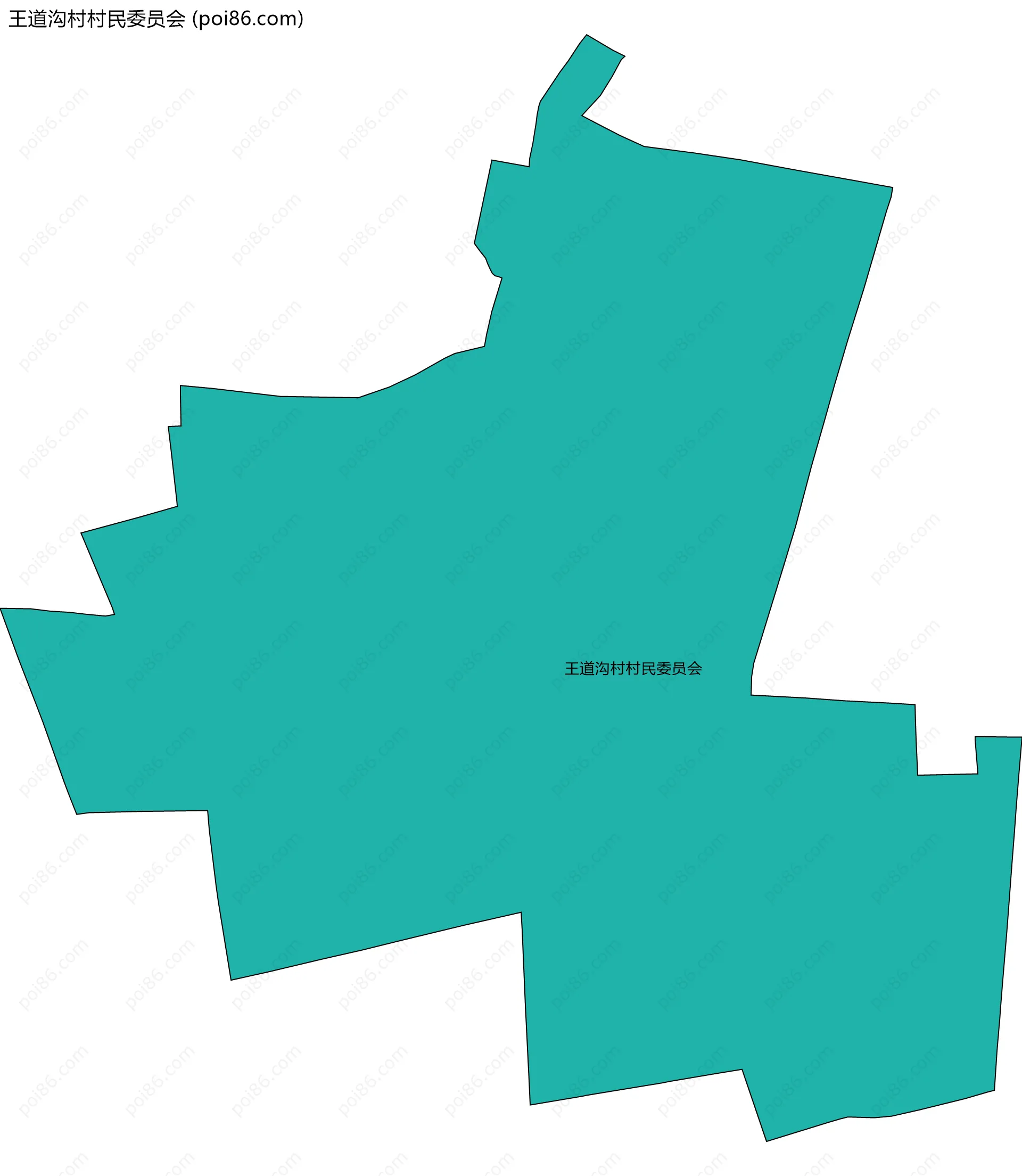 王道沟村村民委员会边界地图