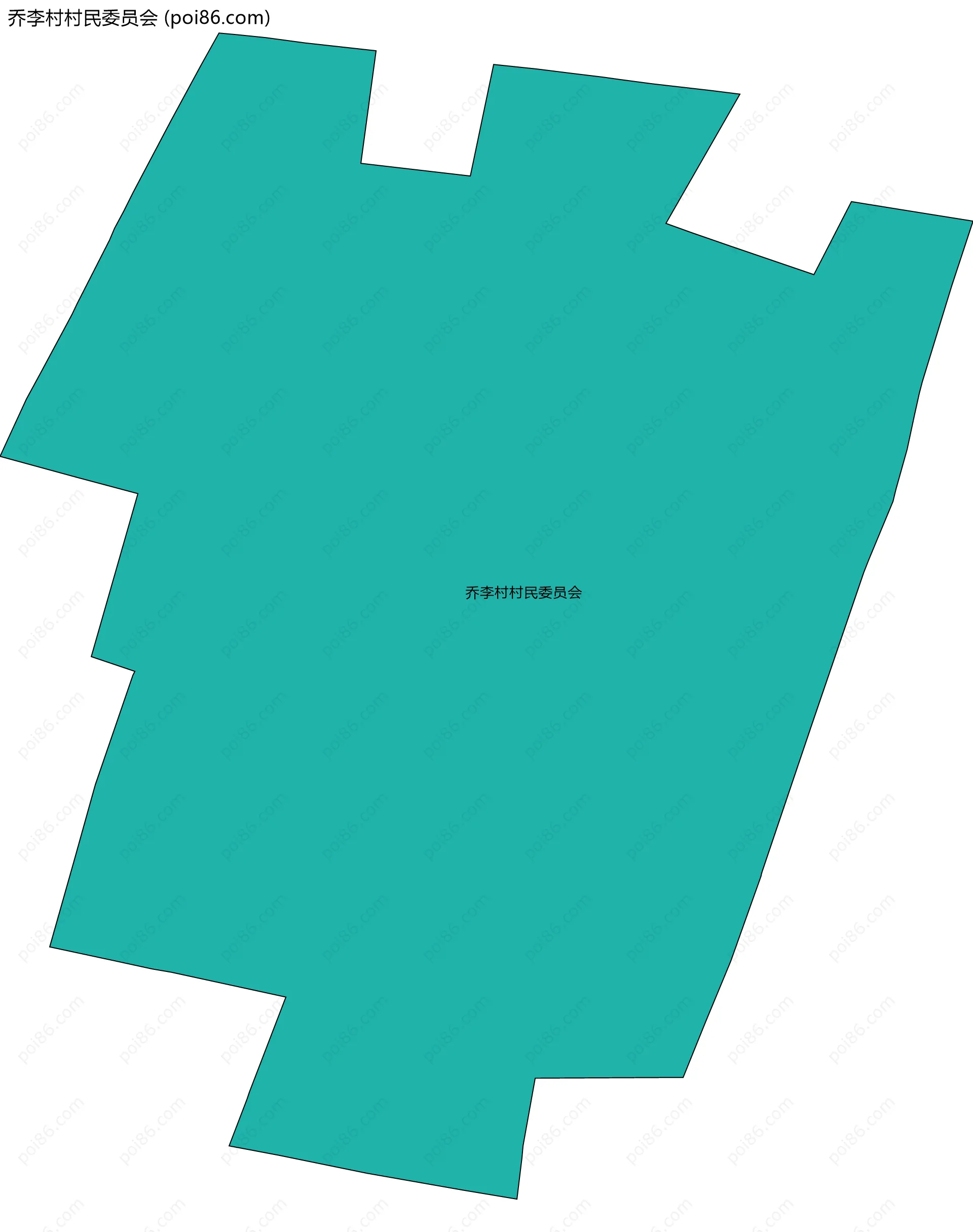 乔李村村民委员会边界地图