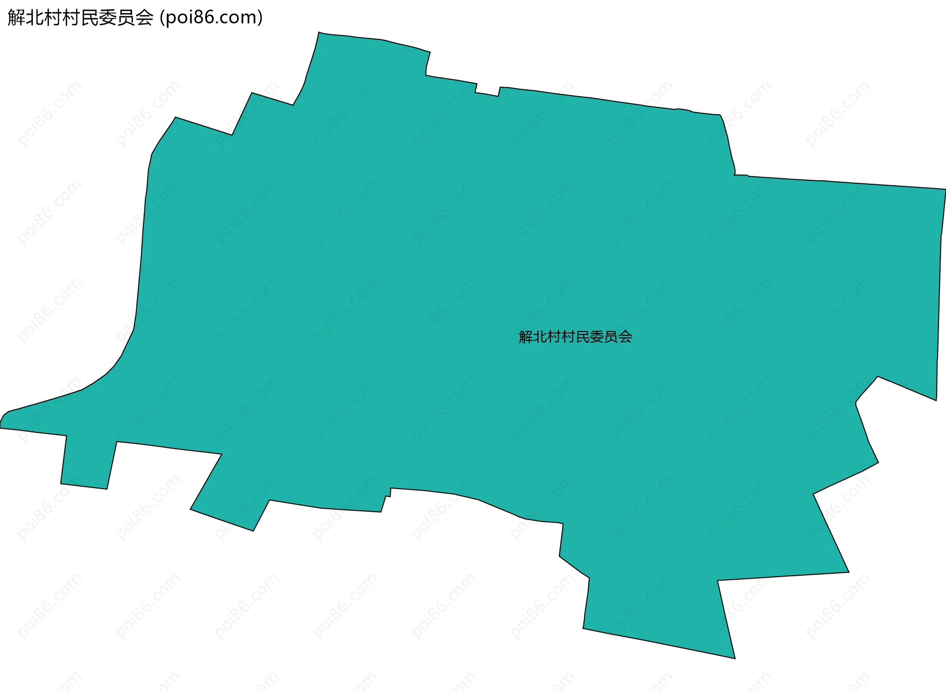 解北村村民委员会边界地图