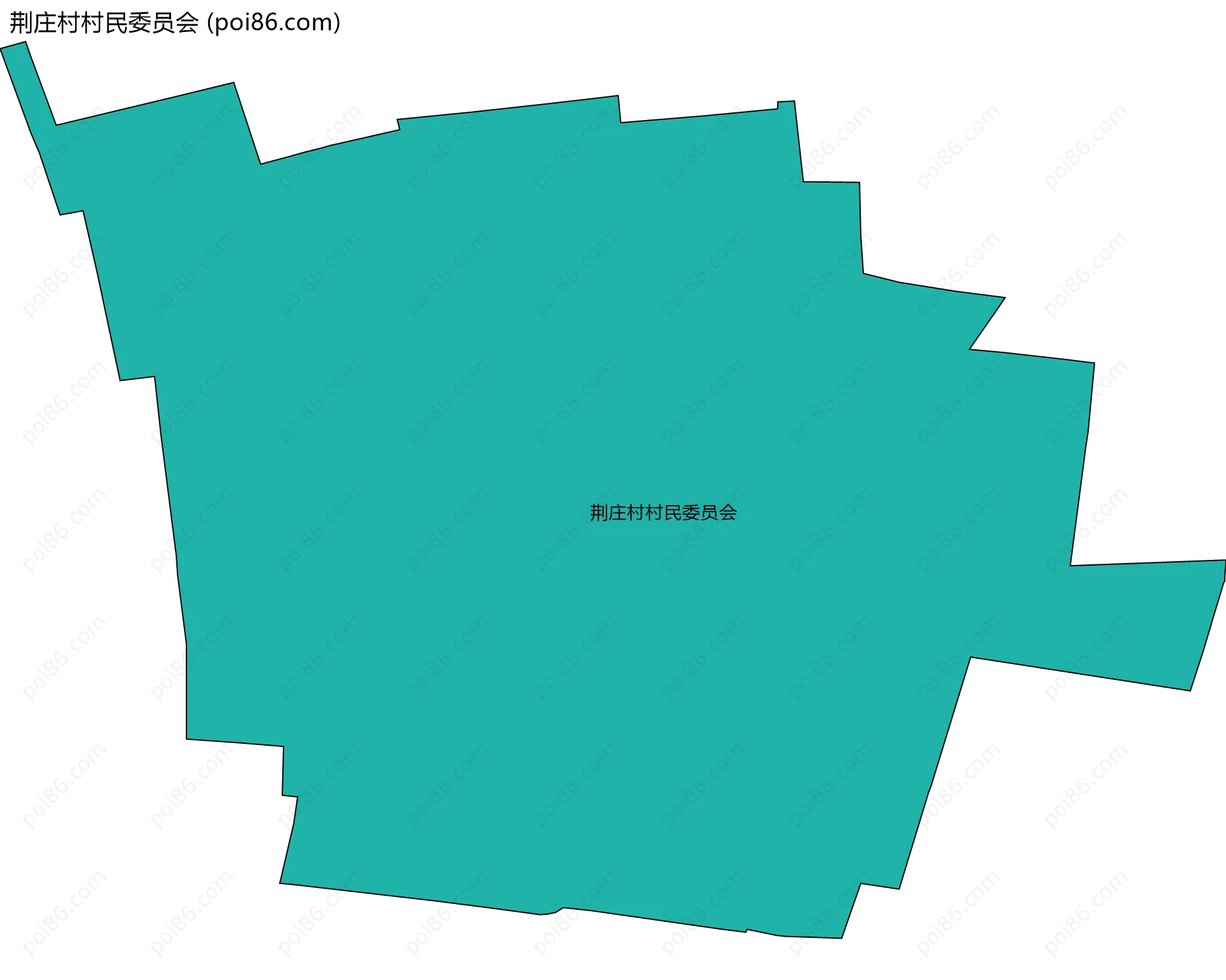 荆庄村村民委员会边界地图