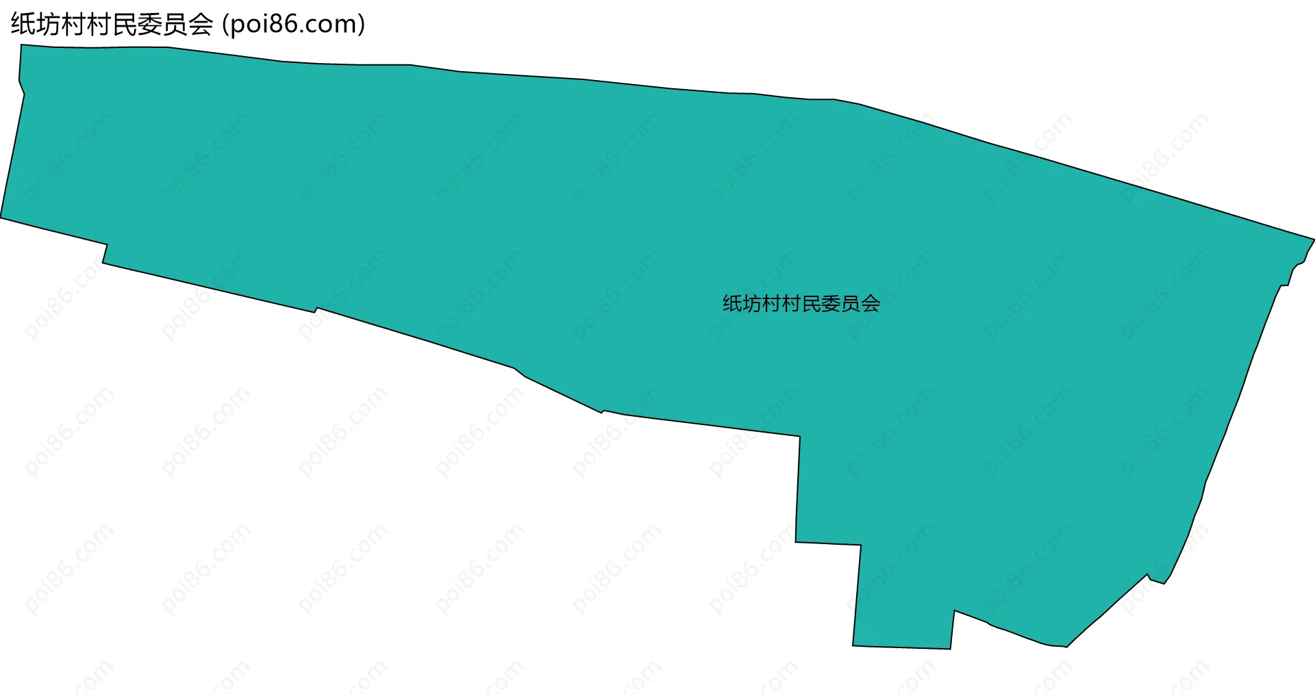 纸坊村村民委员会边界地图