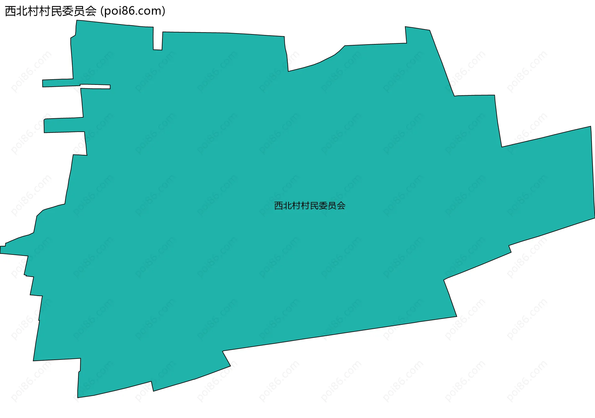 西北村村民委员会边界地图