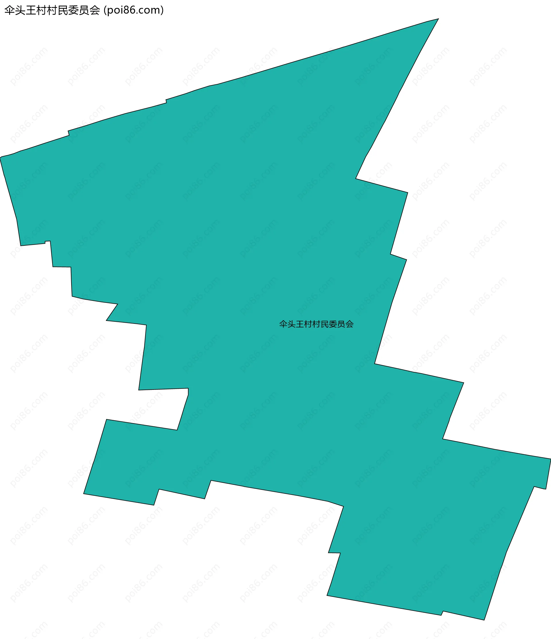 伞头王村村民委员会边界地图