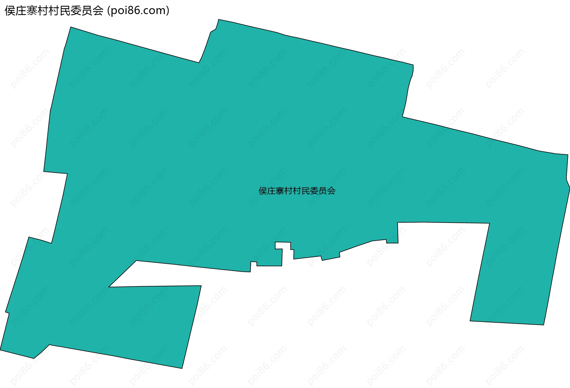 侯庄寨村村民委员会边界地图