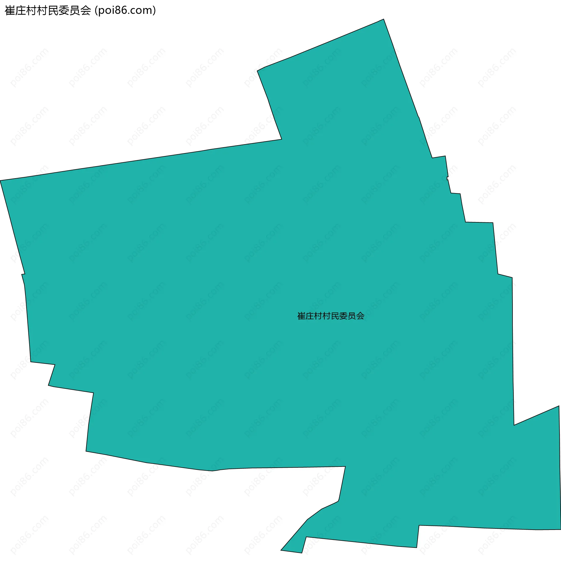 崔庄村村民委员会边界地图