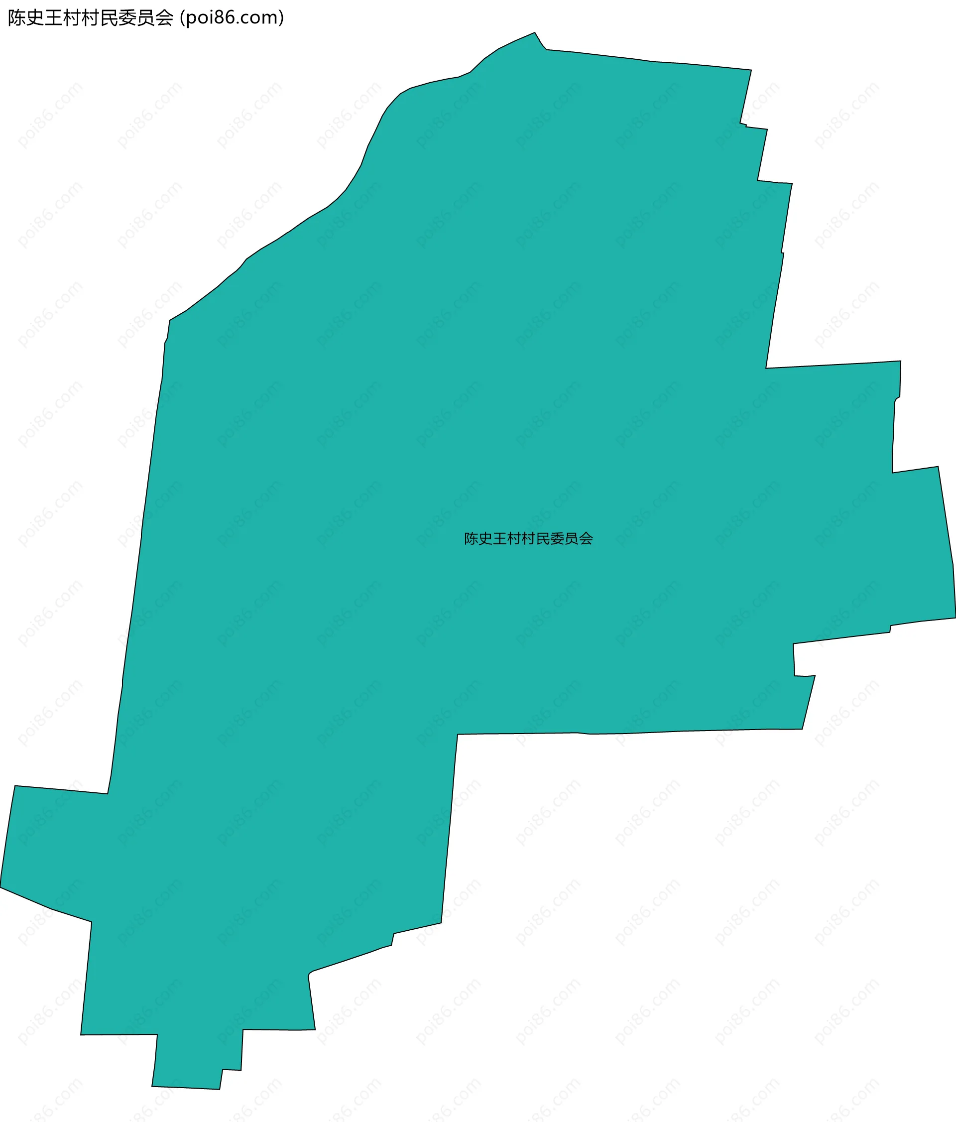 陈史王村村民委员会边界地图