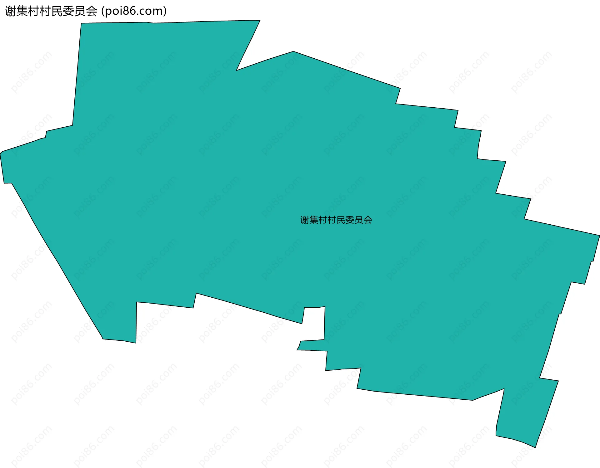 谢集村村民委员会边界地图