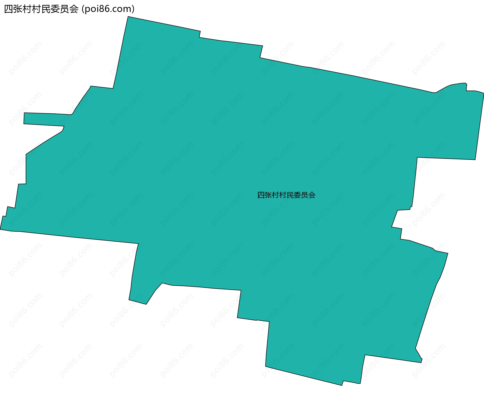 四张村村民委员会边界地图