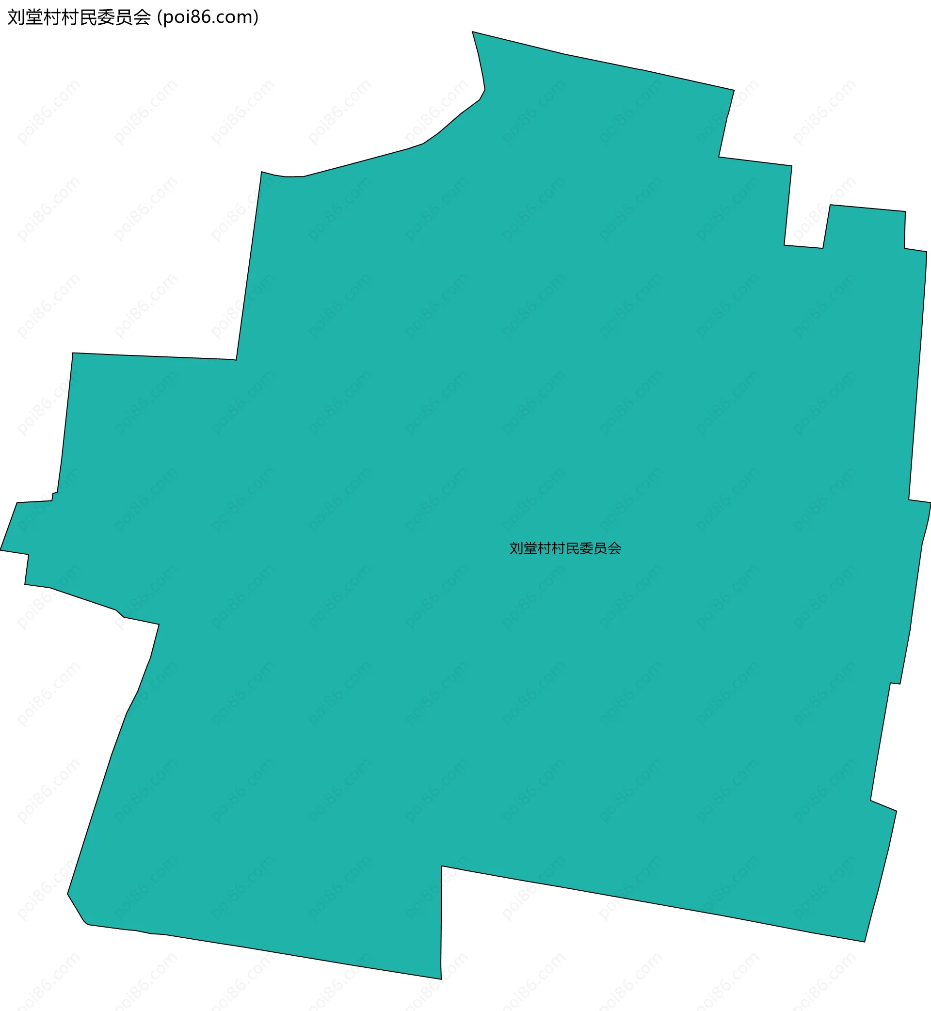 刘堂村村民委员会边界地图